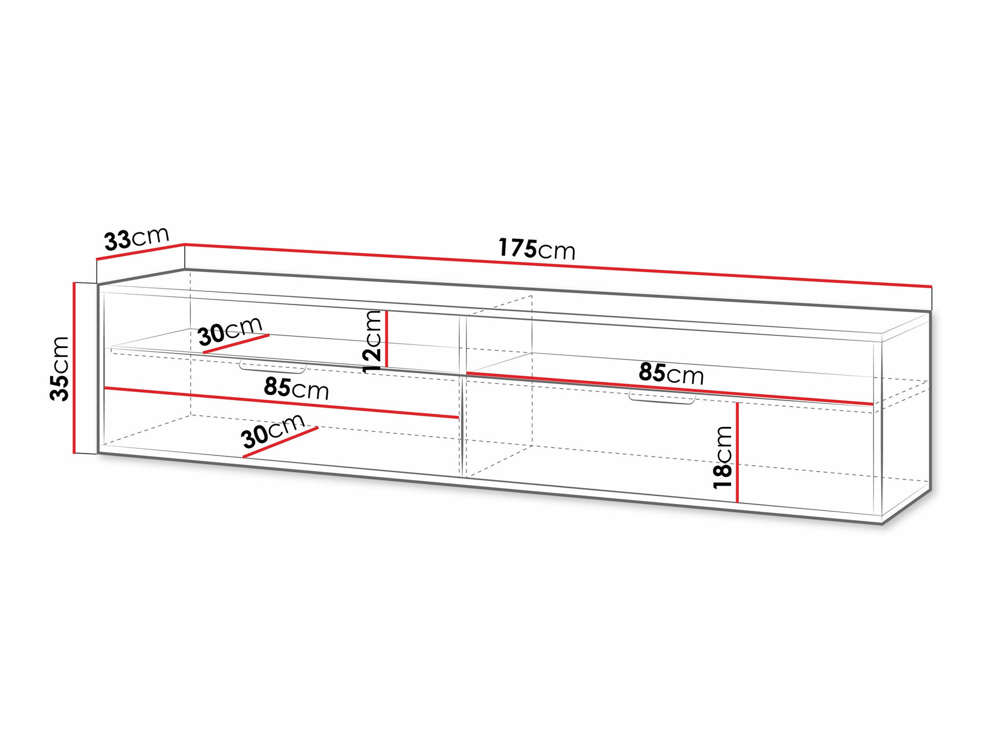 TV-meubel Hamilton 103 (Zwart)