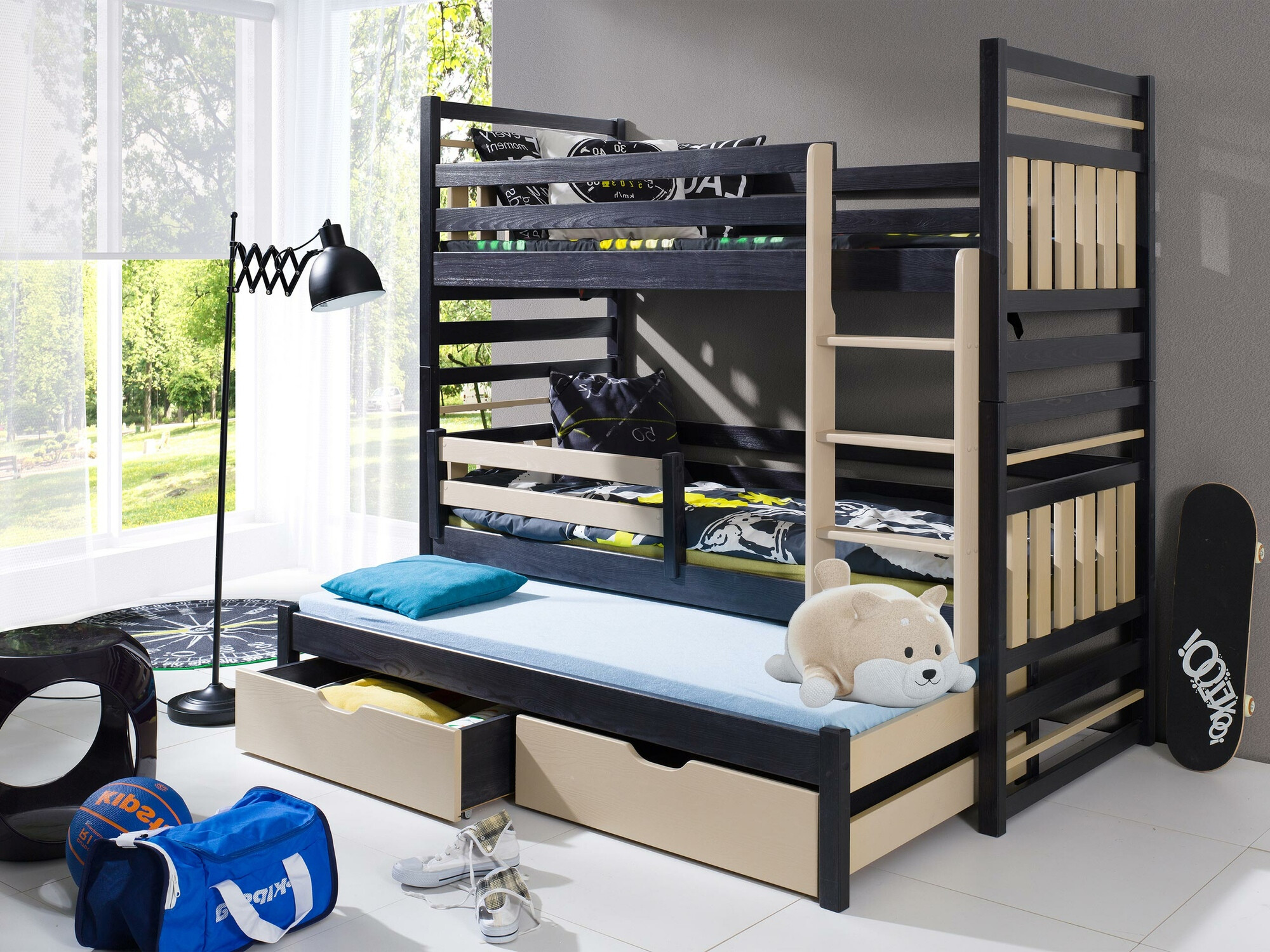 Stapelbed Henderson 124 (Wengé + Lichtbruin)