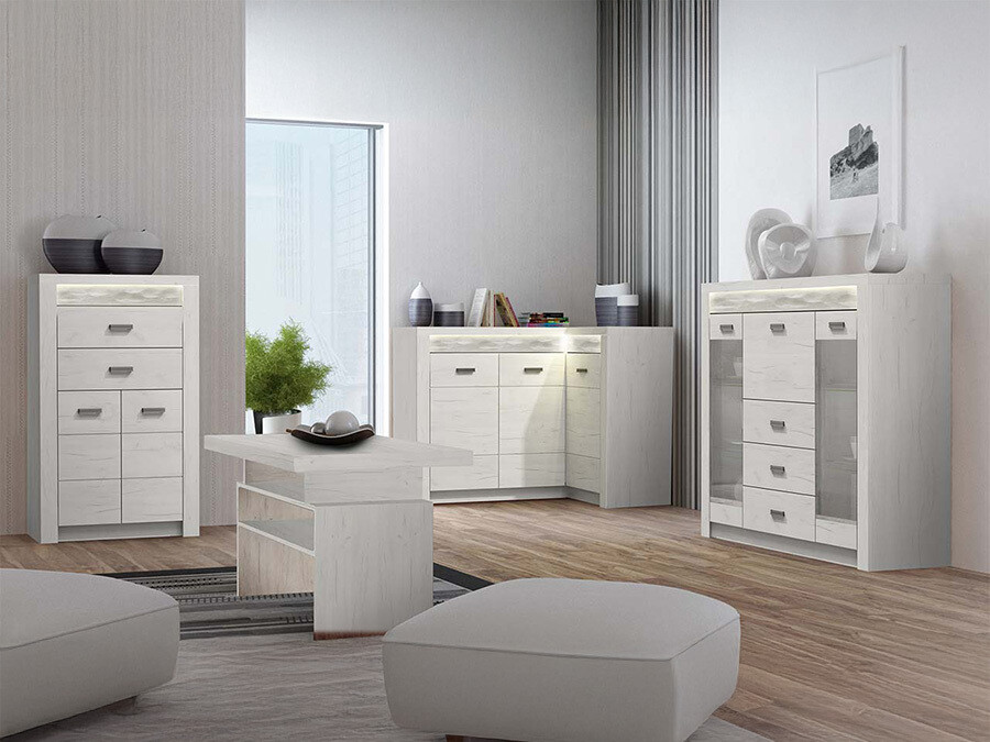 Woonkamerset Serfeno 121 (Ambachtelijk wit)