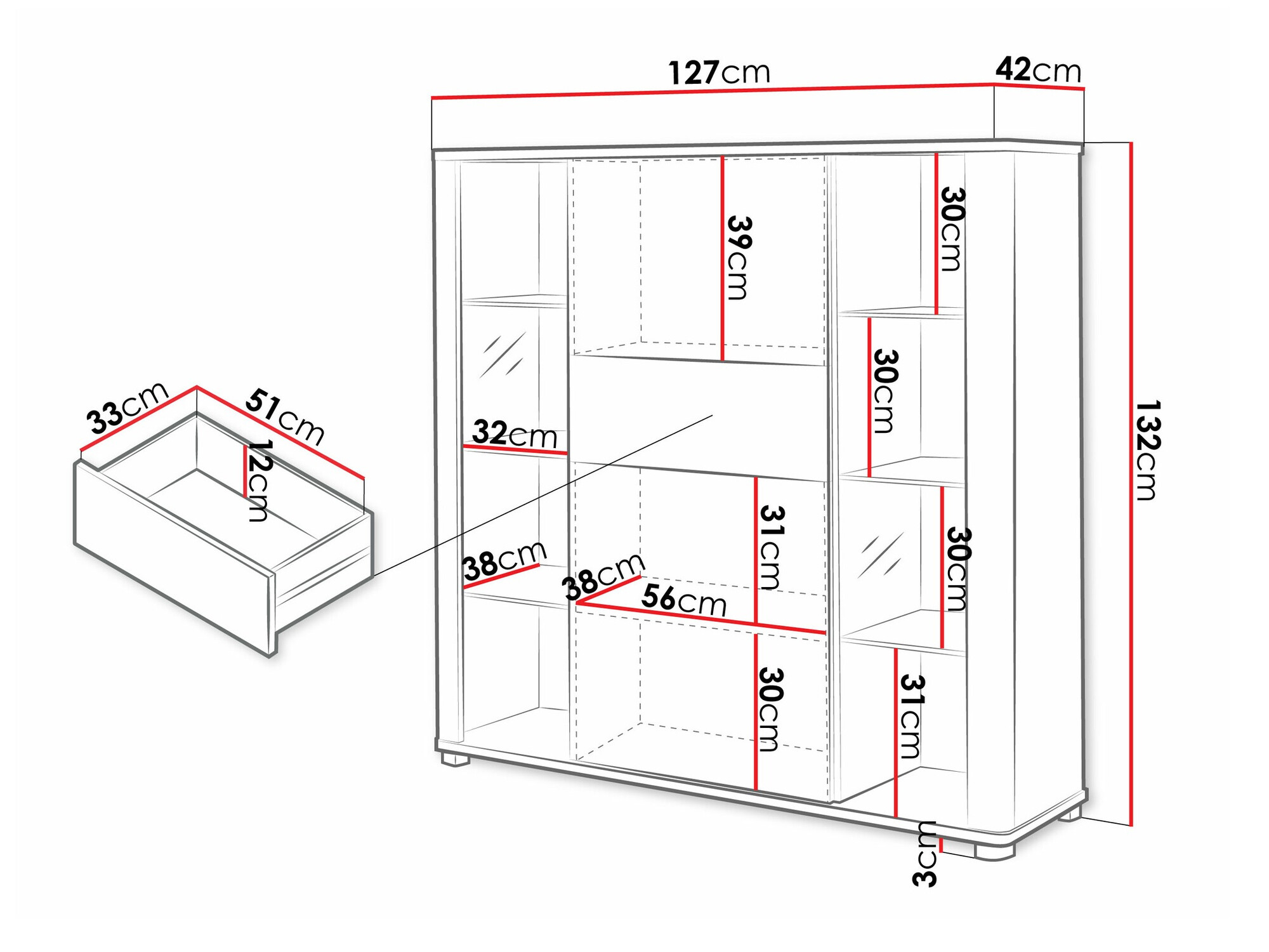 Boekenkast Melsali 101