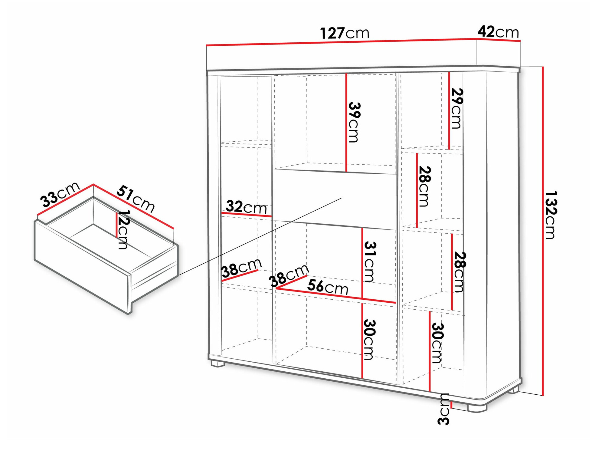 Boekenkast Melsali 102