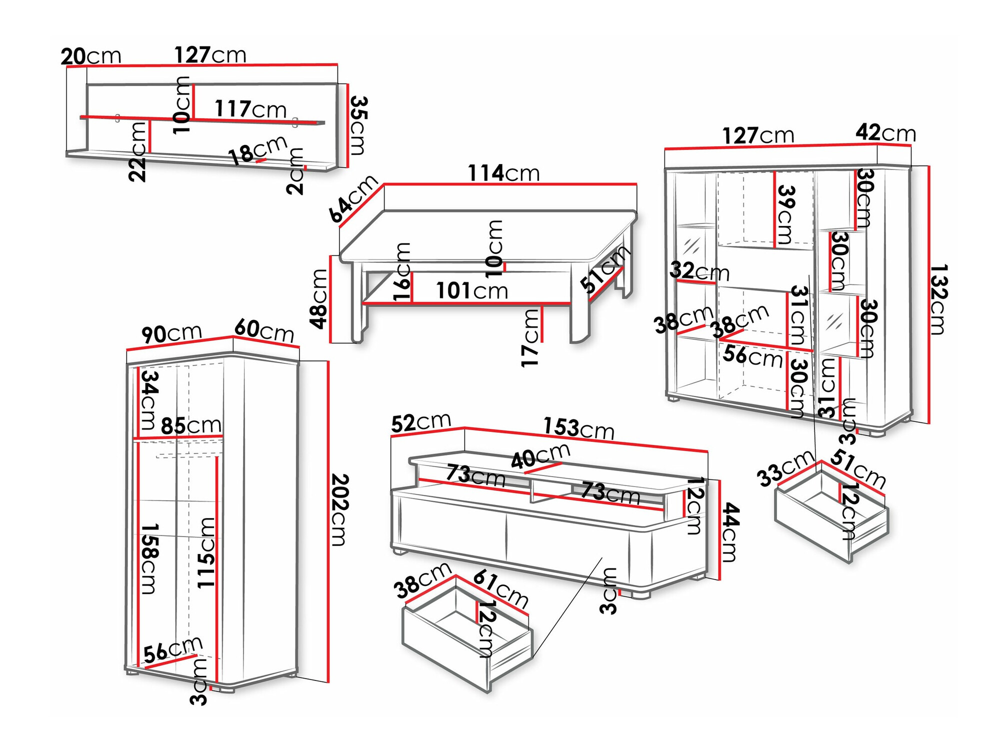 Woonkamerset Melsali 107