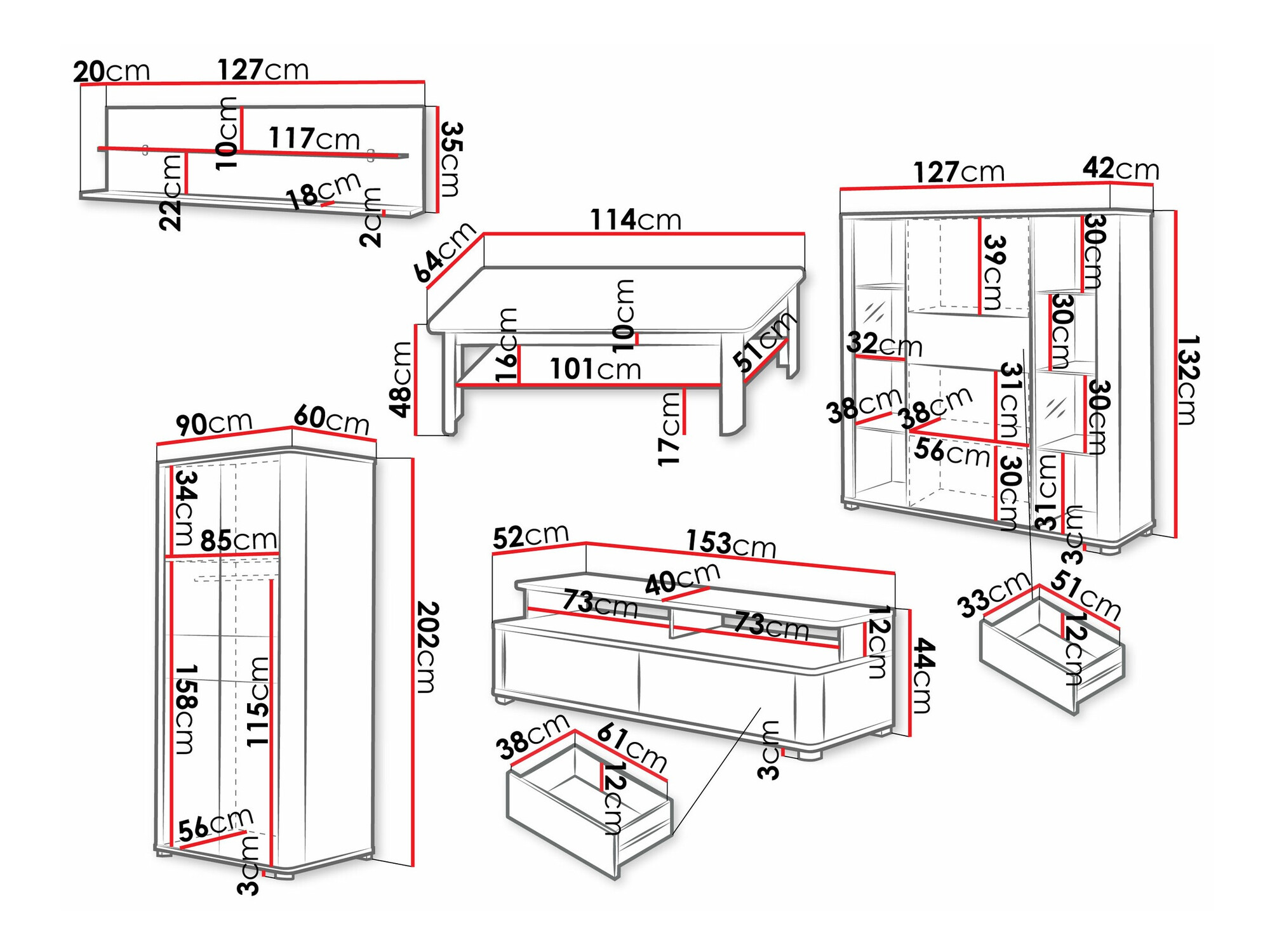 Woonkamerset Melsali 107