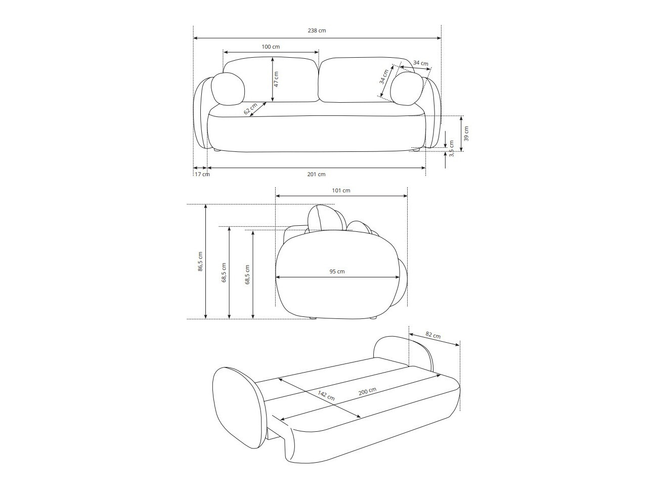 Slaapbank Kingston 139 (Abramio 10)