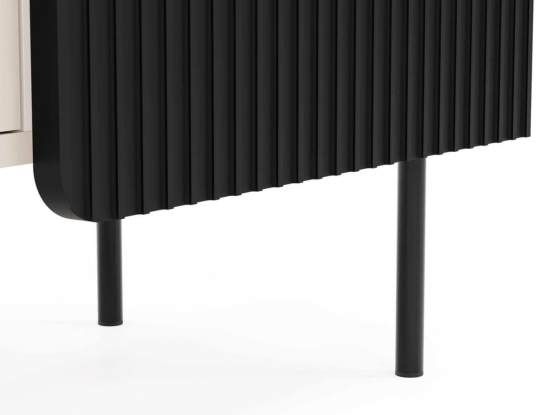 Ladekast Mansfield 100 (Zwart + Kasjmier)