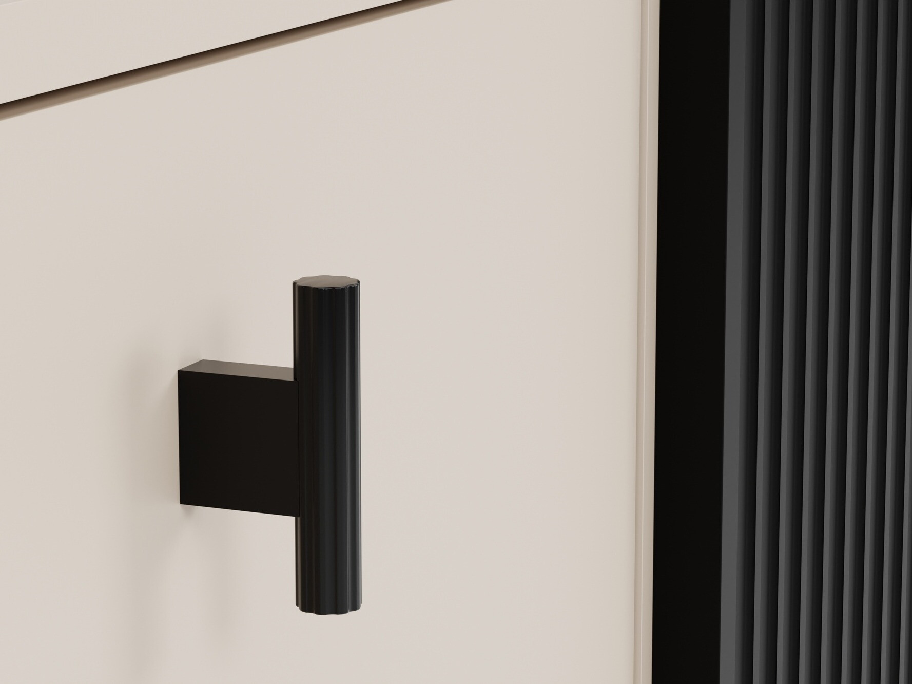 Ladekast Mansfield 100 (Zwart + Kasjmier)