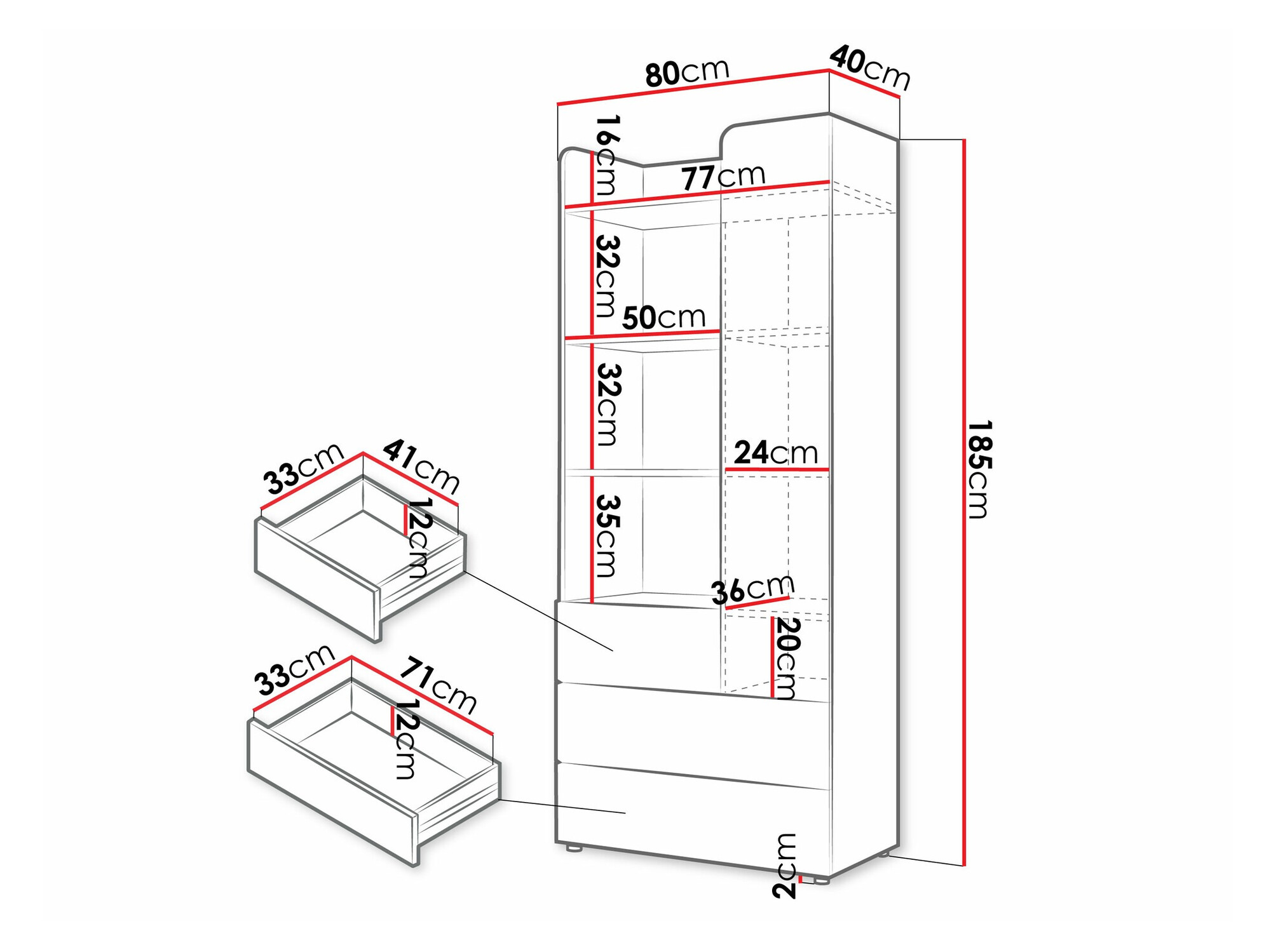 Boekenkast Domcali 102 (Coral + Eiken)