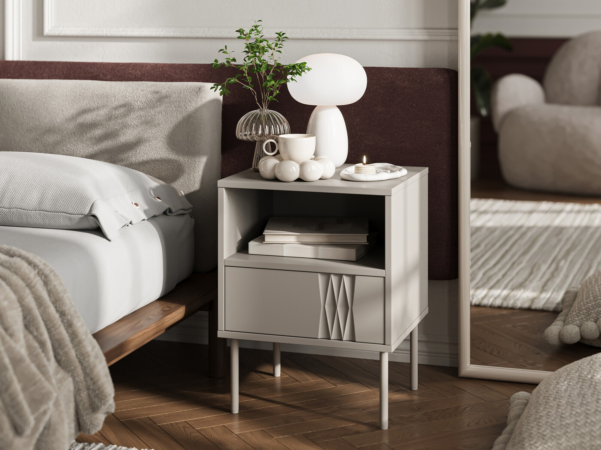Een set nachtkastjes Tolete 106 (Beige)