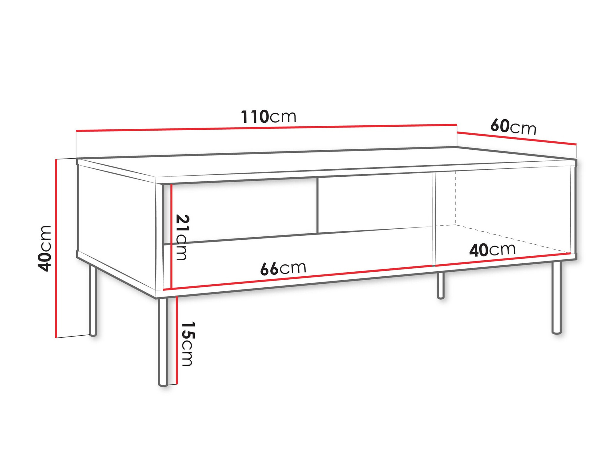 Salontafel Tolete 103 (Beige)