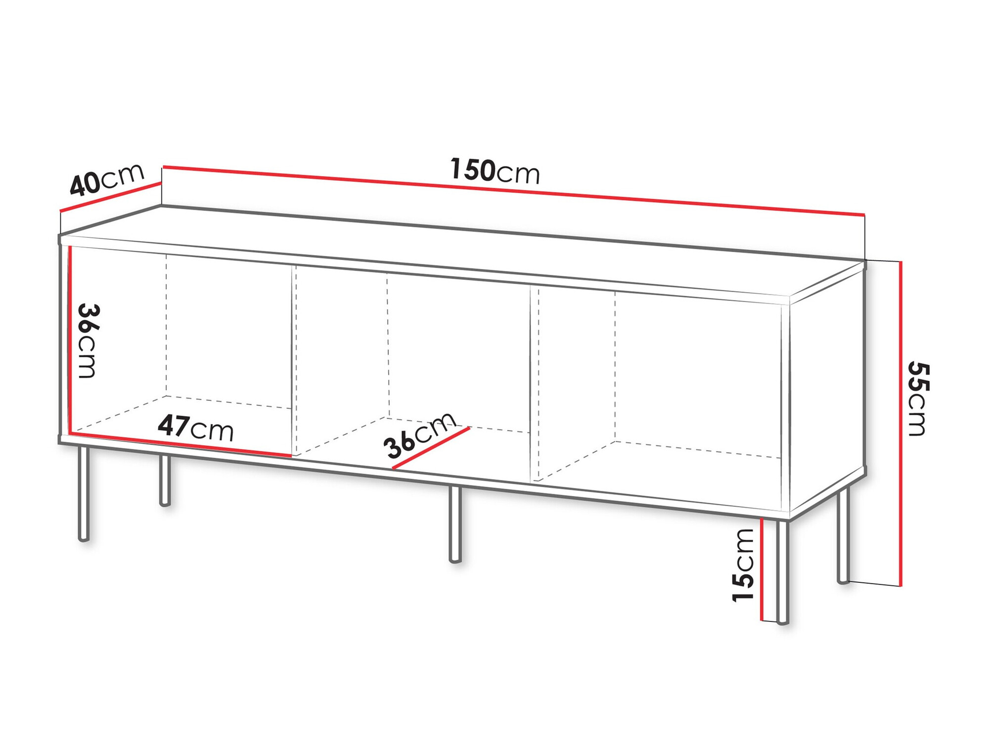 TV-meubel Tolete 104 (Groen)