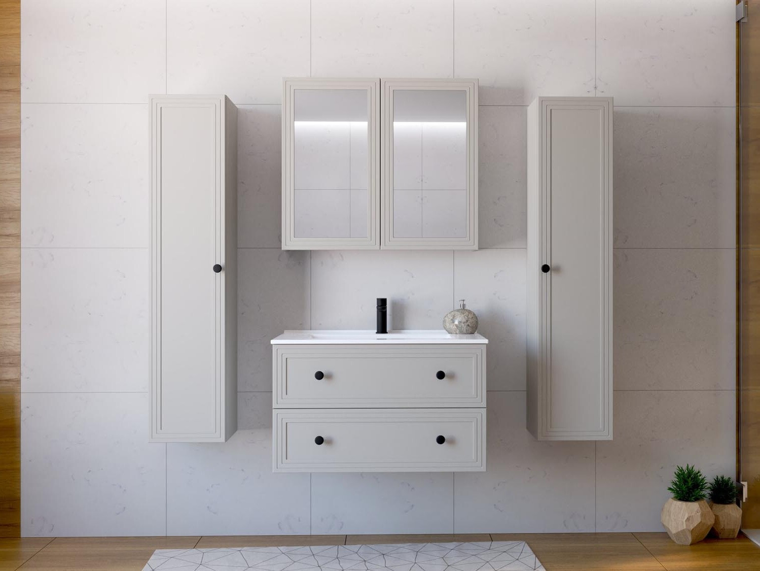 Badkamerspiegelkast Fiovele 102 (Kasjmier)