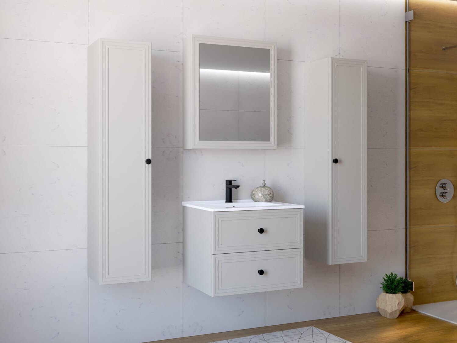 Hangend badkamermeubel voor wastafel Fiovele 103 (Kasjmier)