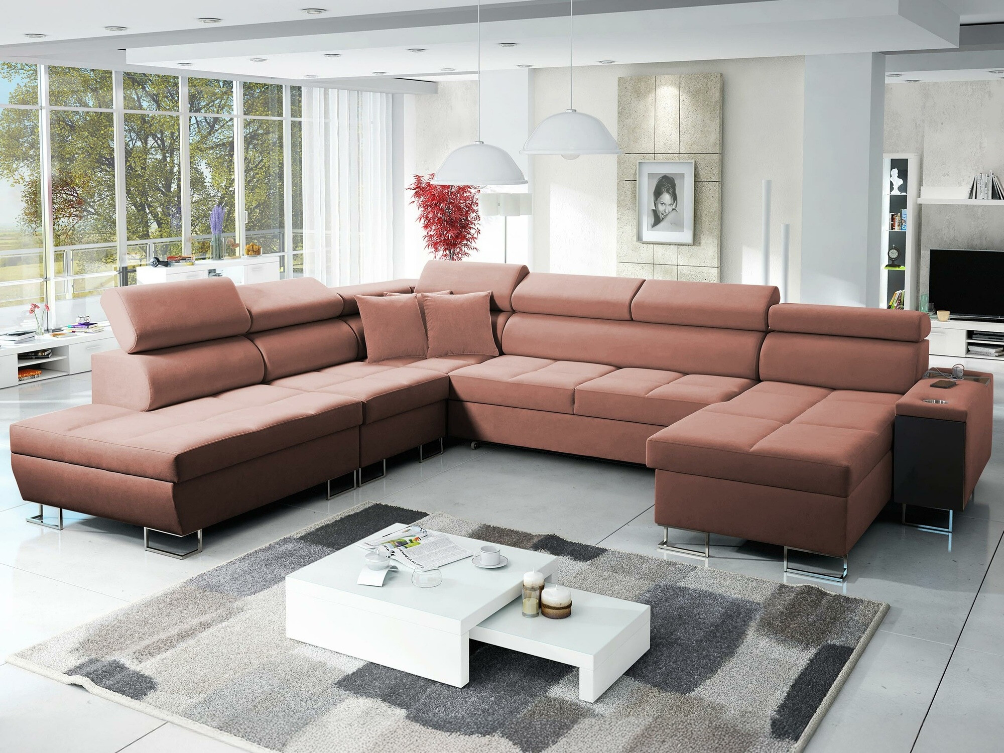 Hoekbank Sarasota 135 (Uttario Velvet 2955)