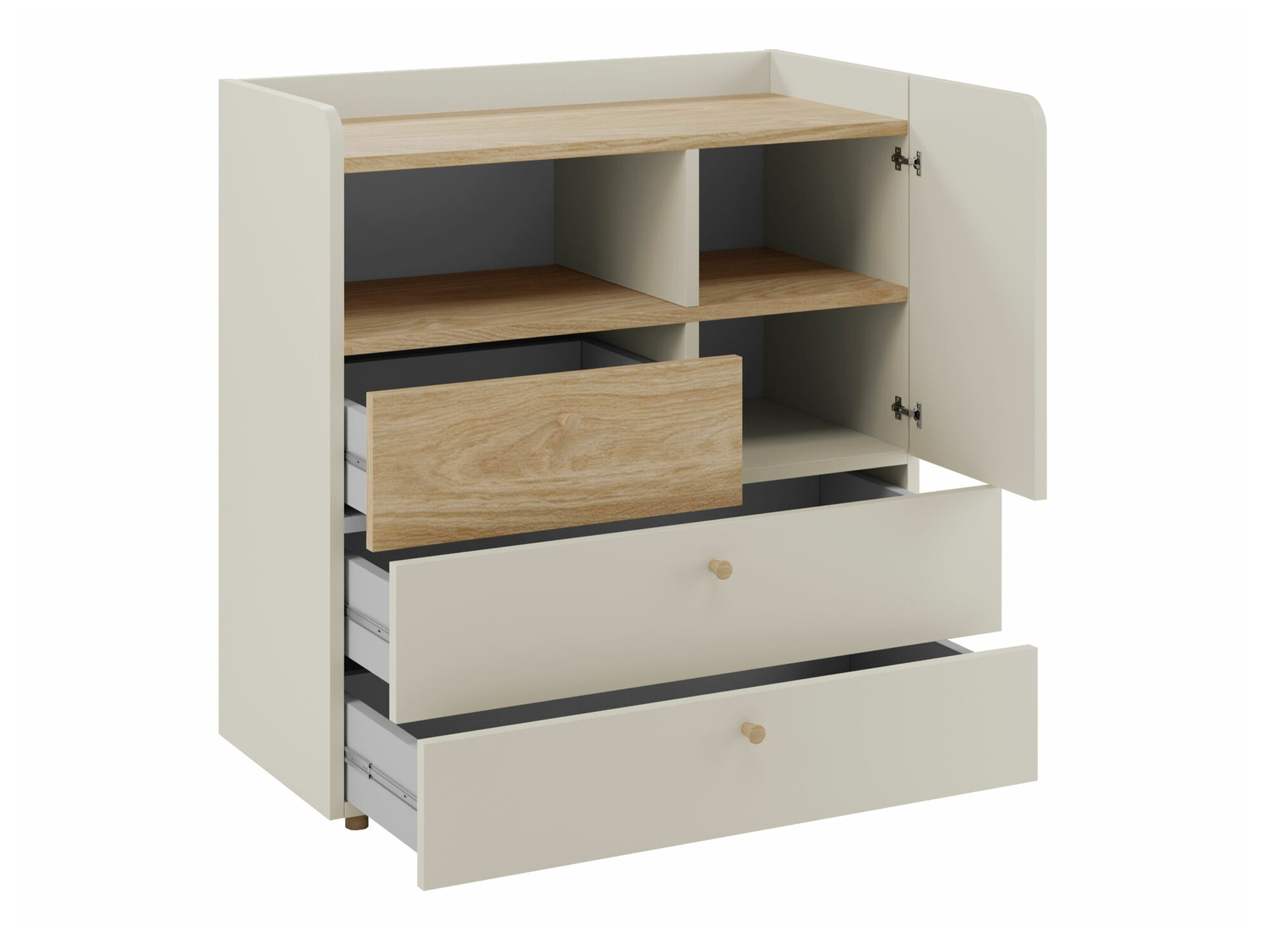 Ladekast Domcali 109 (Beige + Eiken)