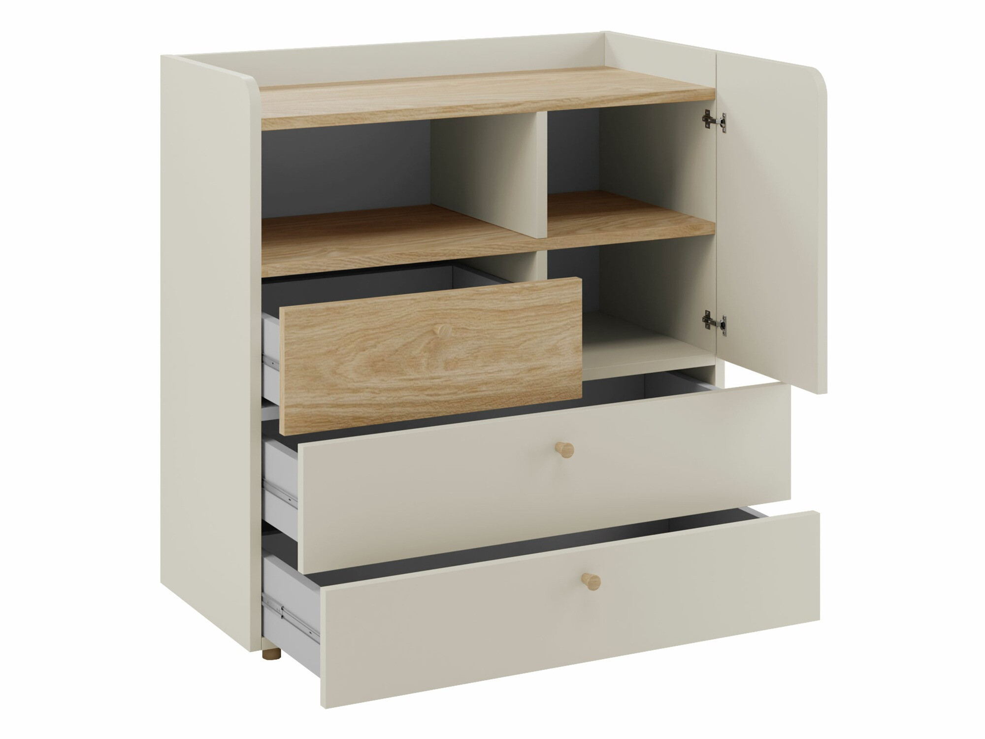 Ladekast Domcali 109 (Coral + Eiken)