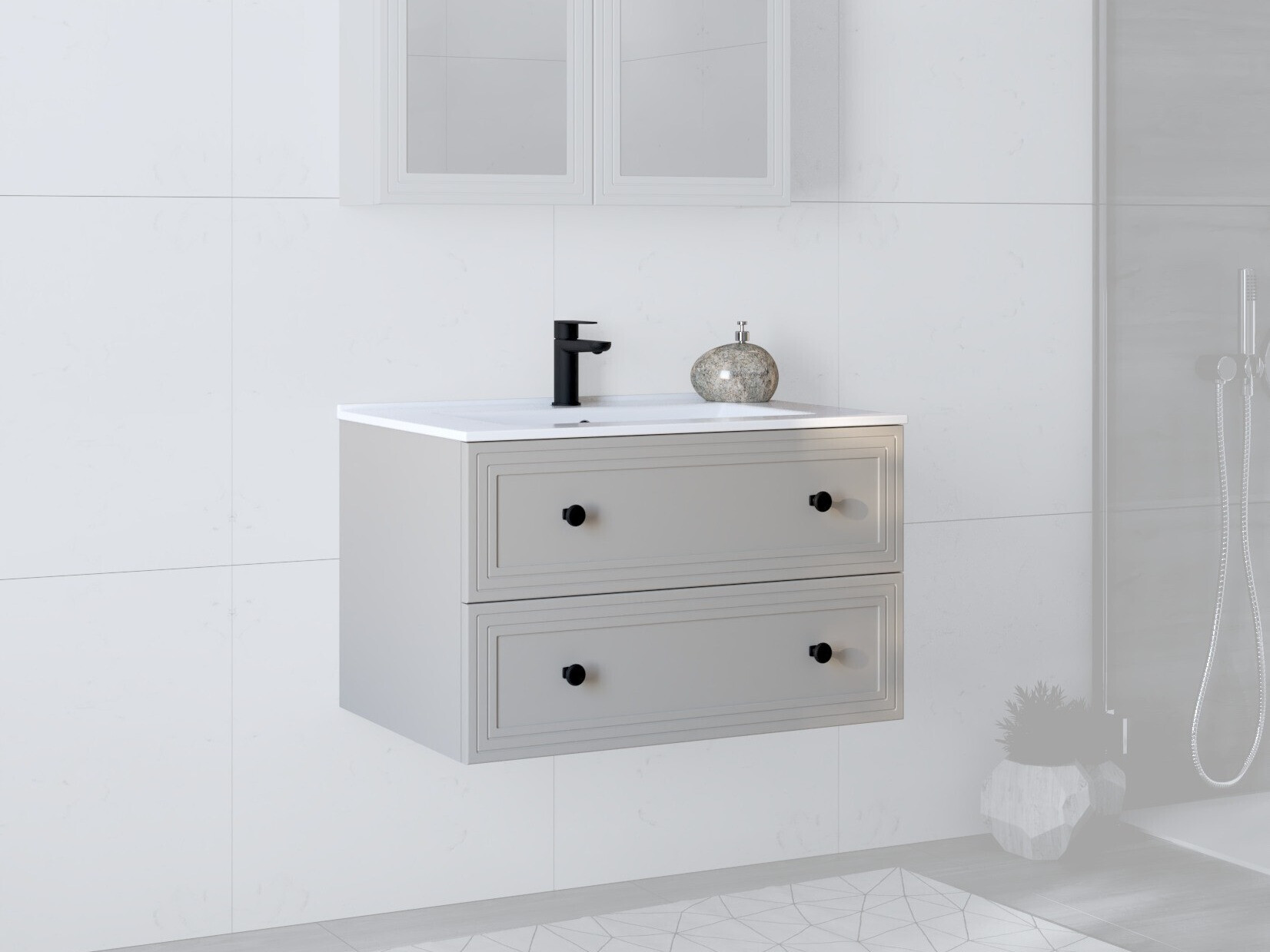 Hangend badkamermeubel voor wastafel Fiovele 104 (Kasjmier)