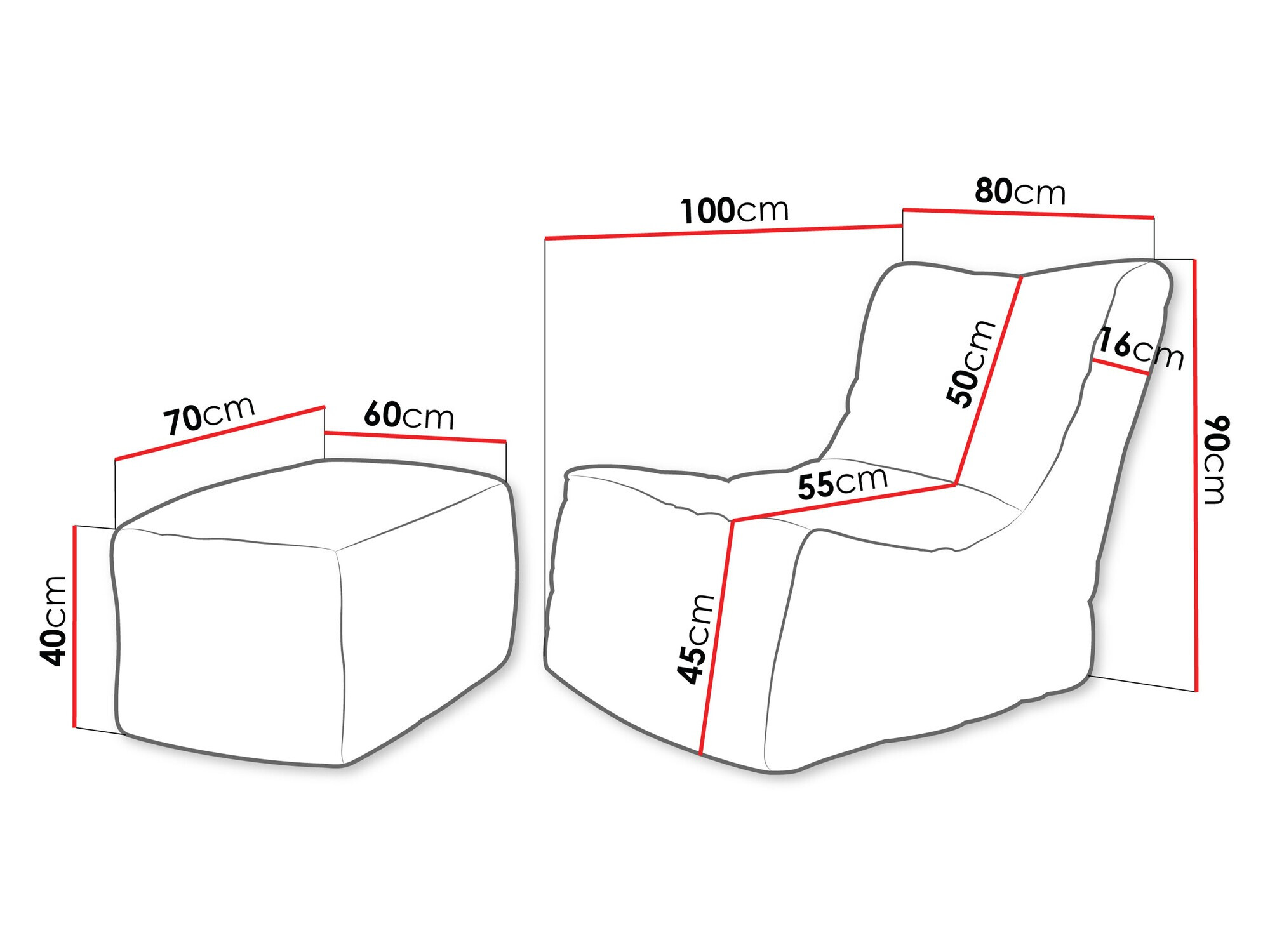 Zitzak Passeral II (Poso 100)