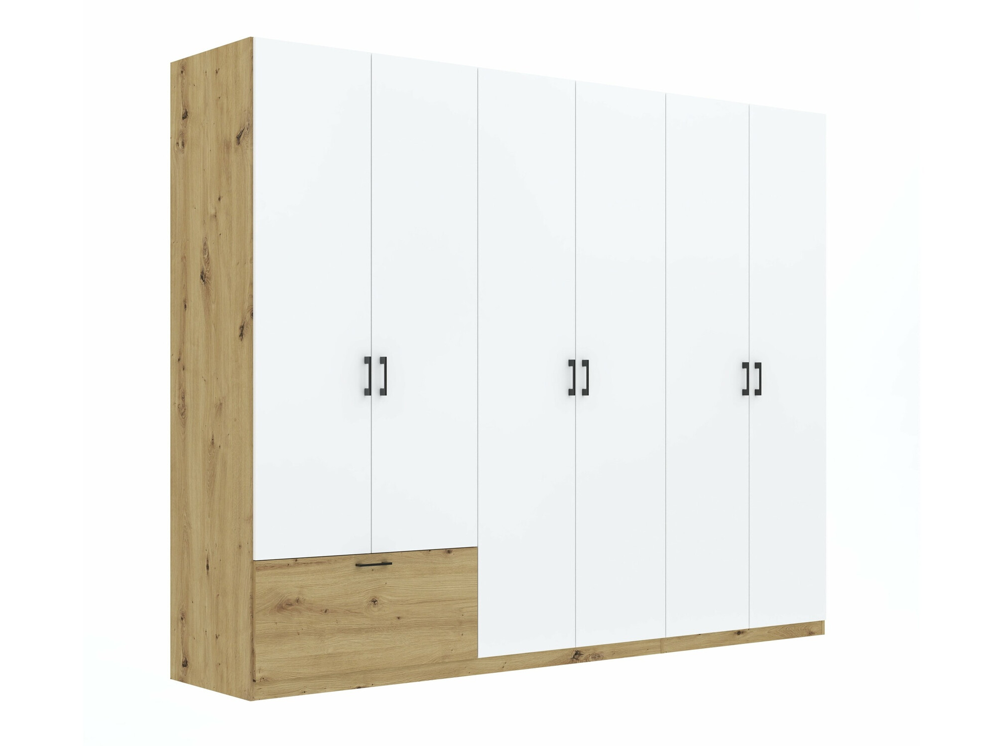 Kledingkast Bristol 250 (Artisan eiken + Wit)