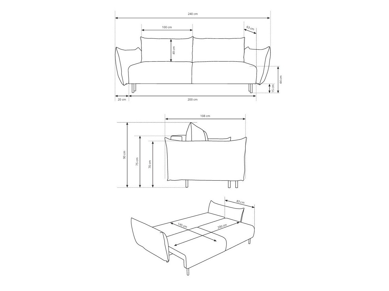 Slaapbank Kingston 131 (Horizon 03)