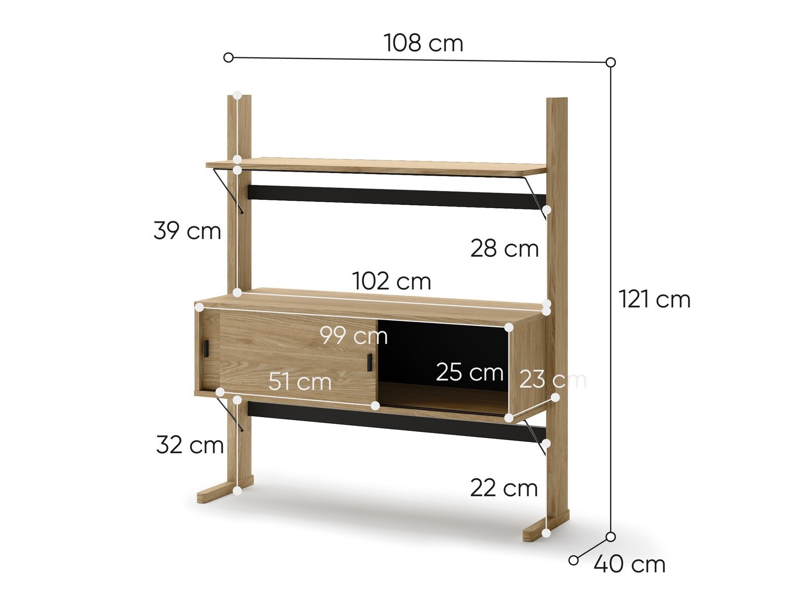 Boekenkast Feleliu 102