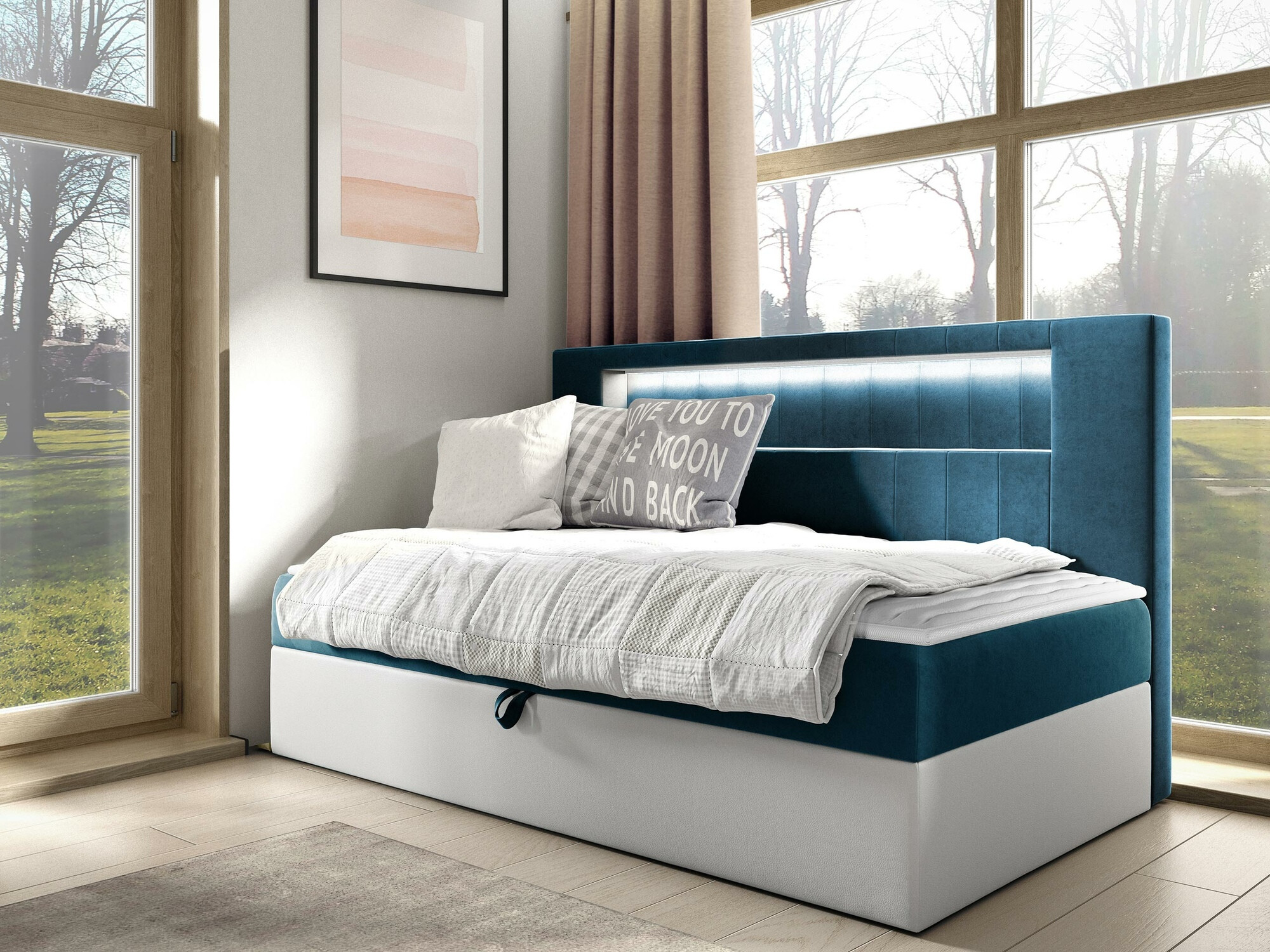 Boxspring Baltimore 168 (Soft 017 + Fresh 34)
