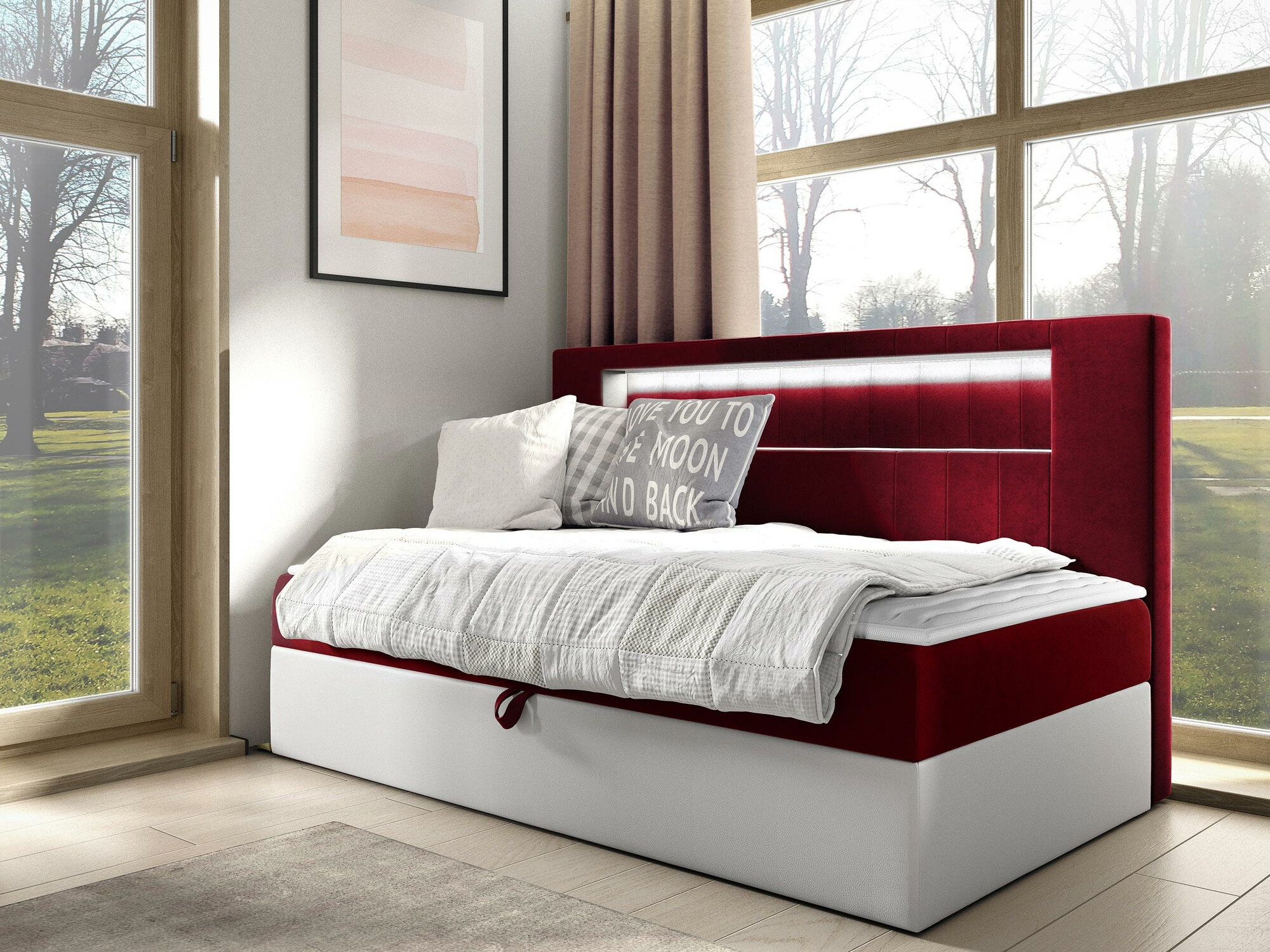 Boxspring Baltimore 168 (Soft 017 + Fresh 8)