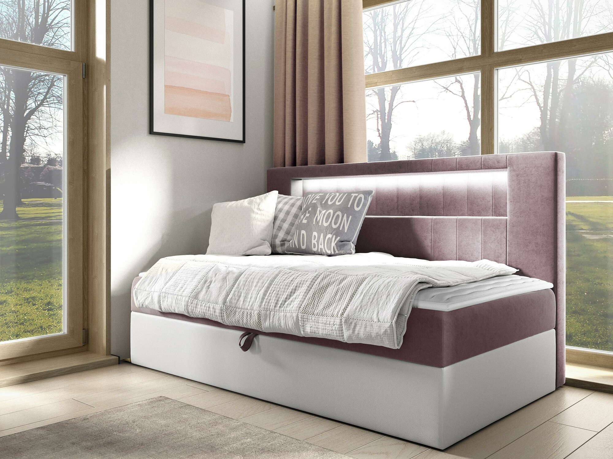 Boxspring Baltimore 168 (Soft 017 + Fresh 9)