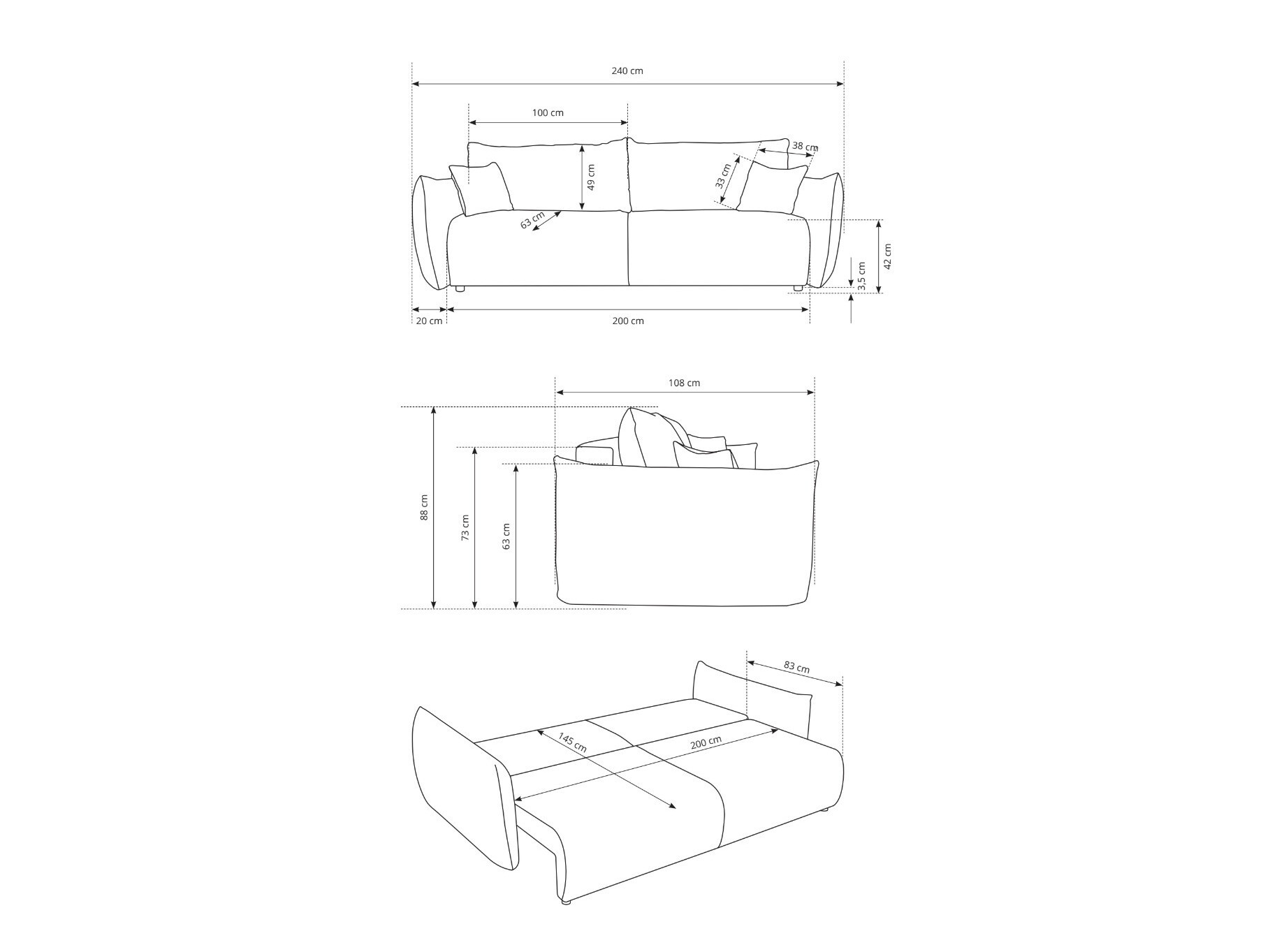 Slaapbank Kingston 150 (Melody 2)