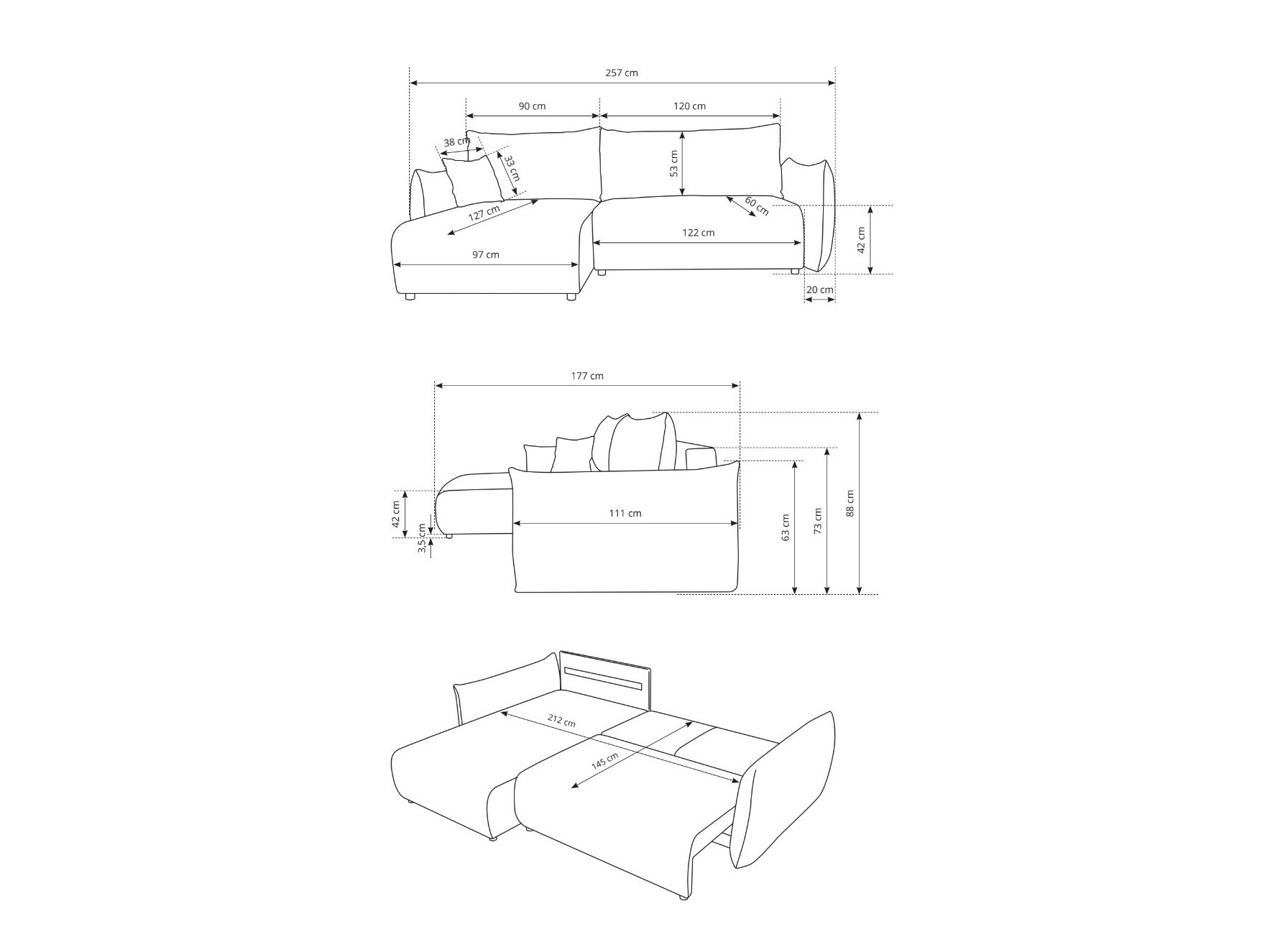Hoekbank Kingston 153 (Melody 14)
