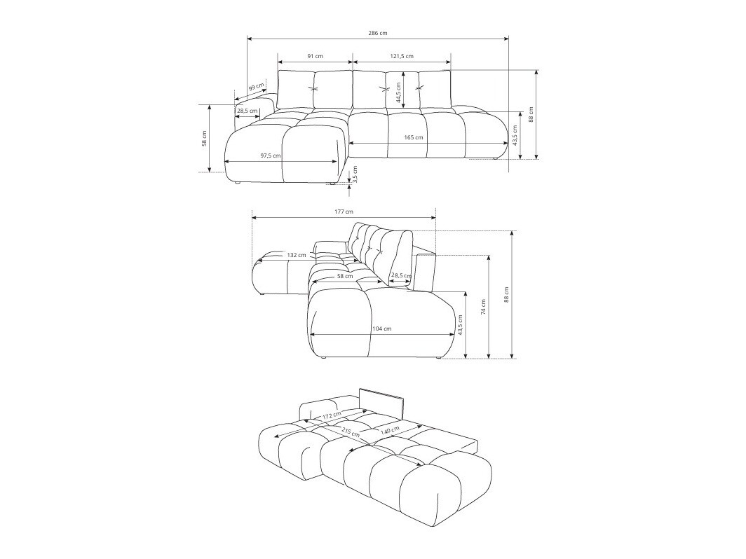 Hoekbank Kingston 156 (Curio 60)