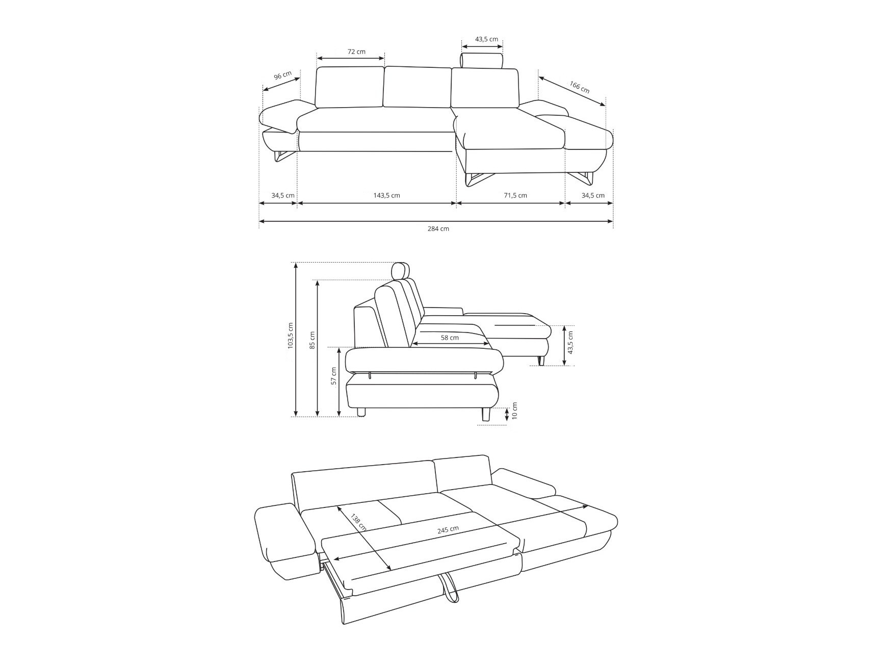 Hoekbank Kingston 161 (Avra 14)