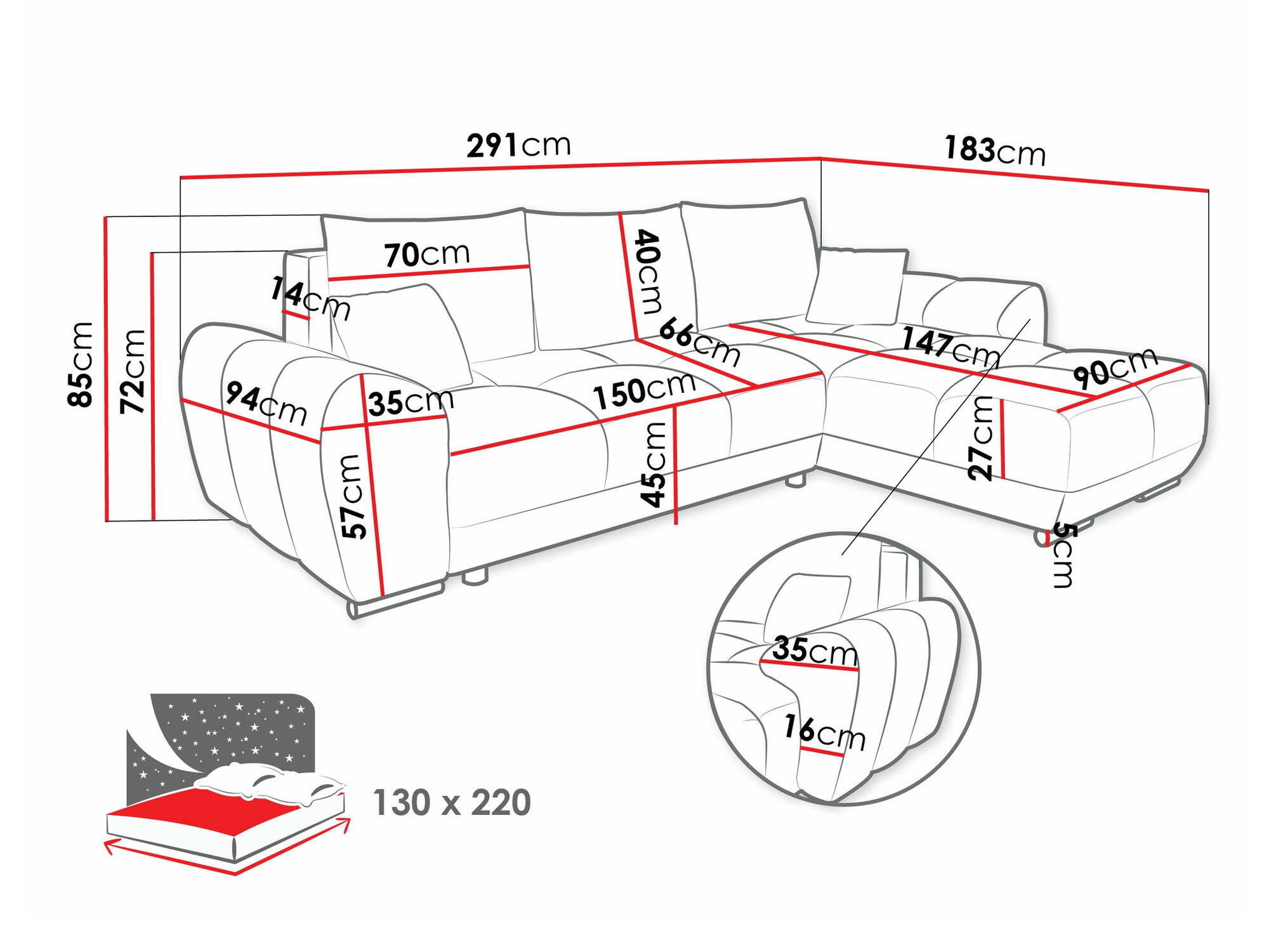 Hoekbank Camden 100 (Velo 626)