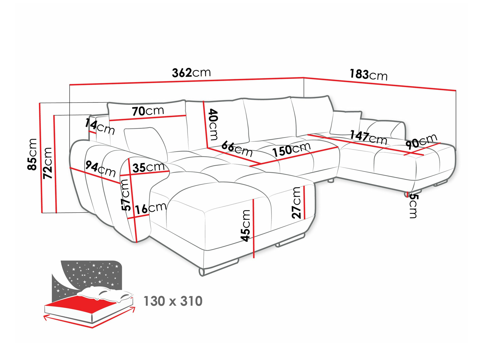 Hoekbank Camden 101 (Velo 633)