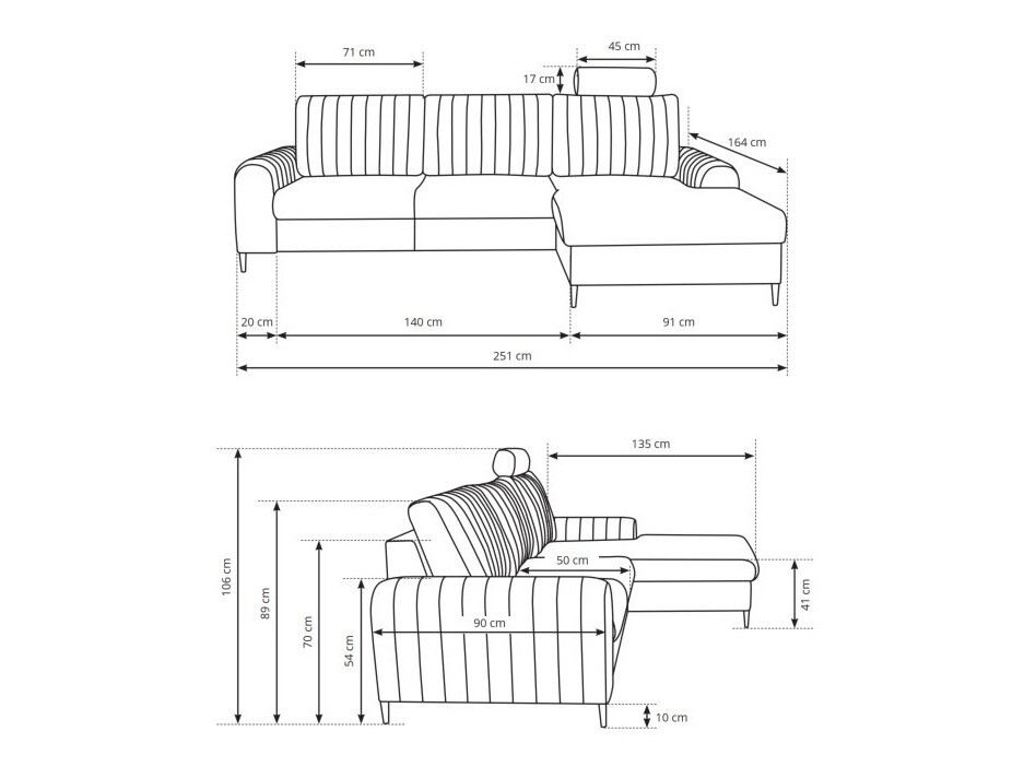 Hoekbank Kingston 163 (Loft 2)