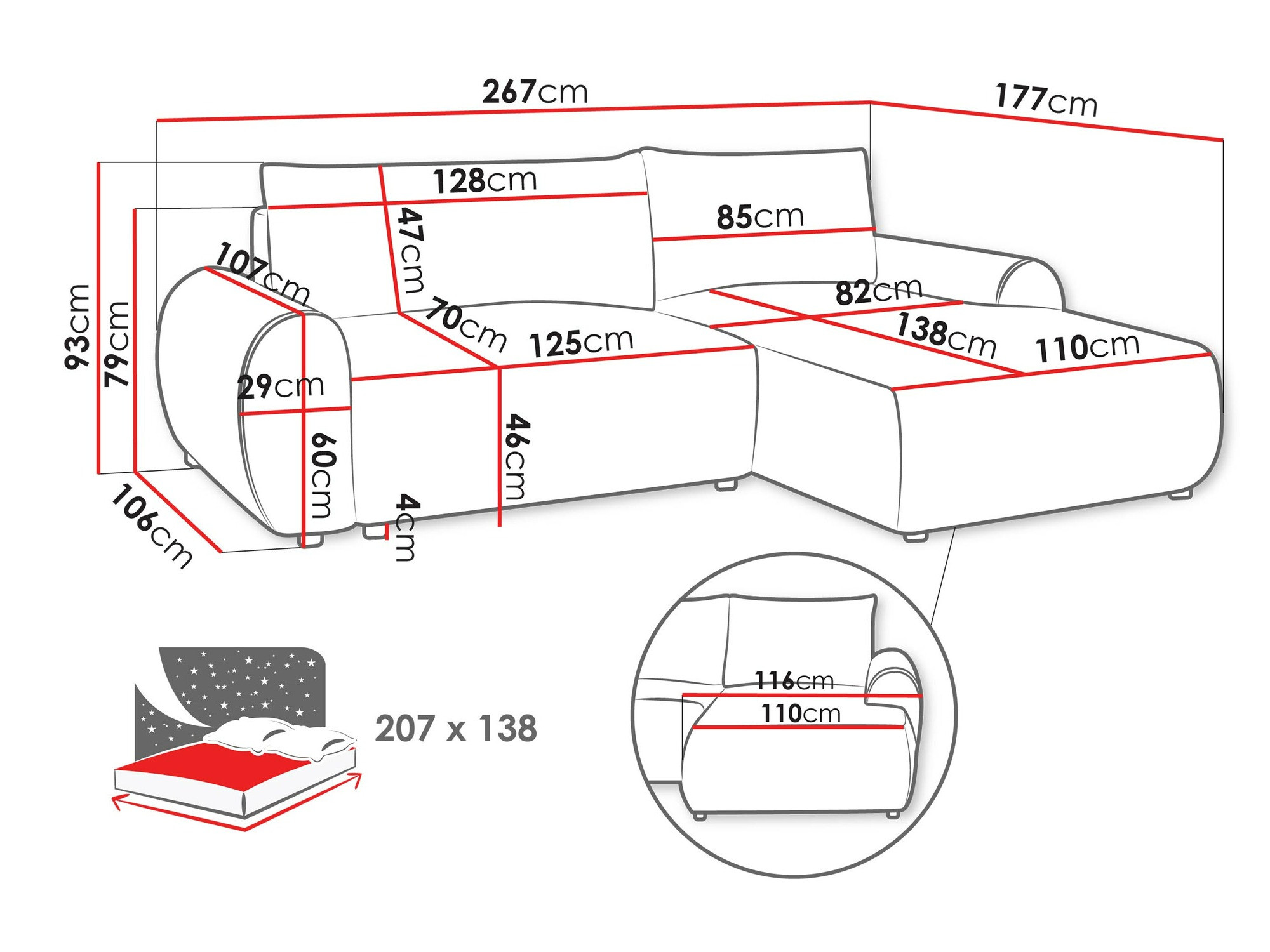 Hoekbank TrendyNest 103 (Tilia 03)