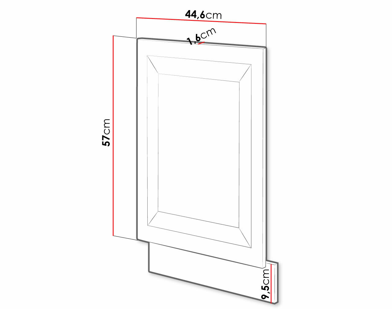 Vaatwasser deur Retro Grey 144