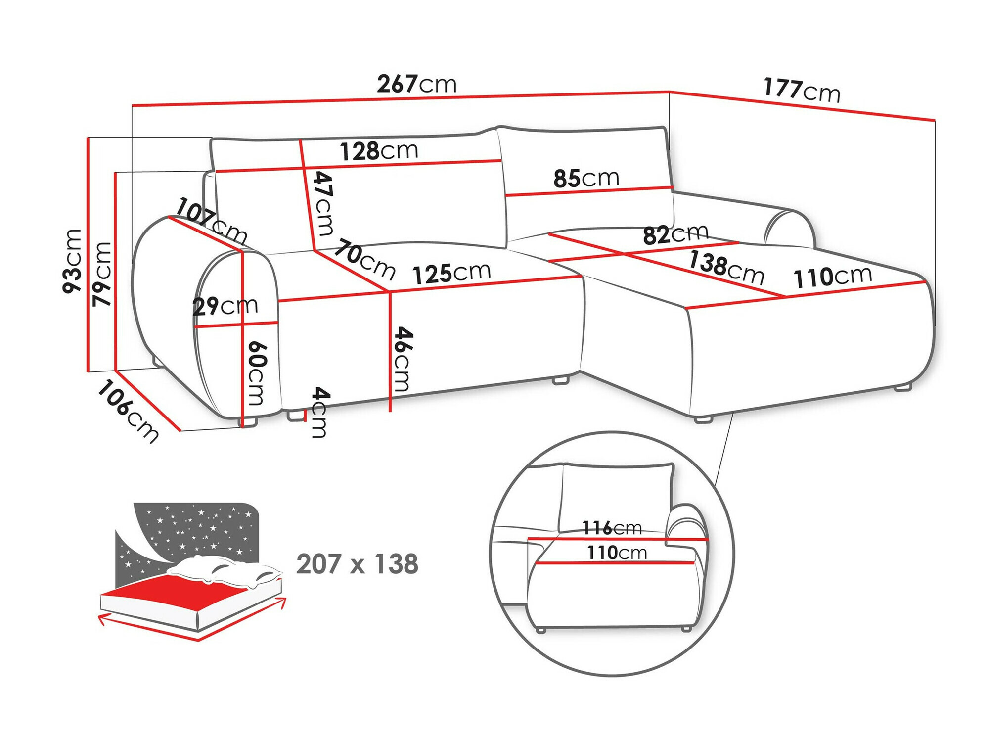 Hoekbank TrendyNest 103 (Tilia 17)
