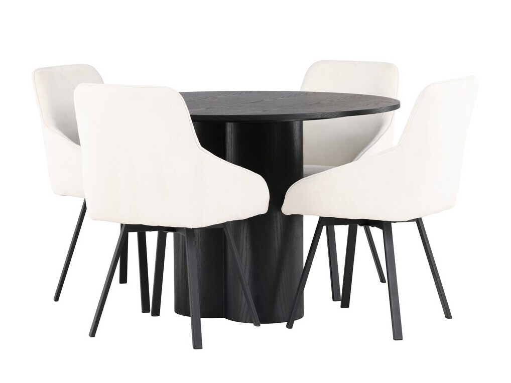 Eetkamerset Dallas 5008 (Zwart)