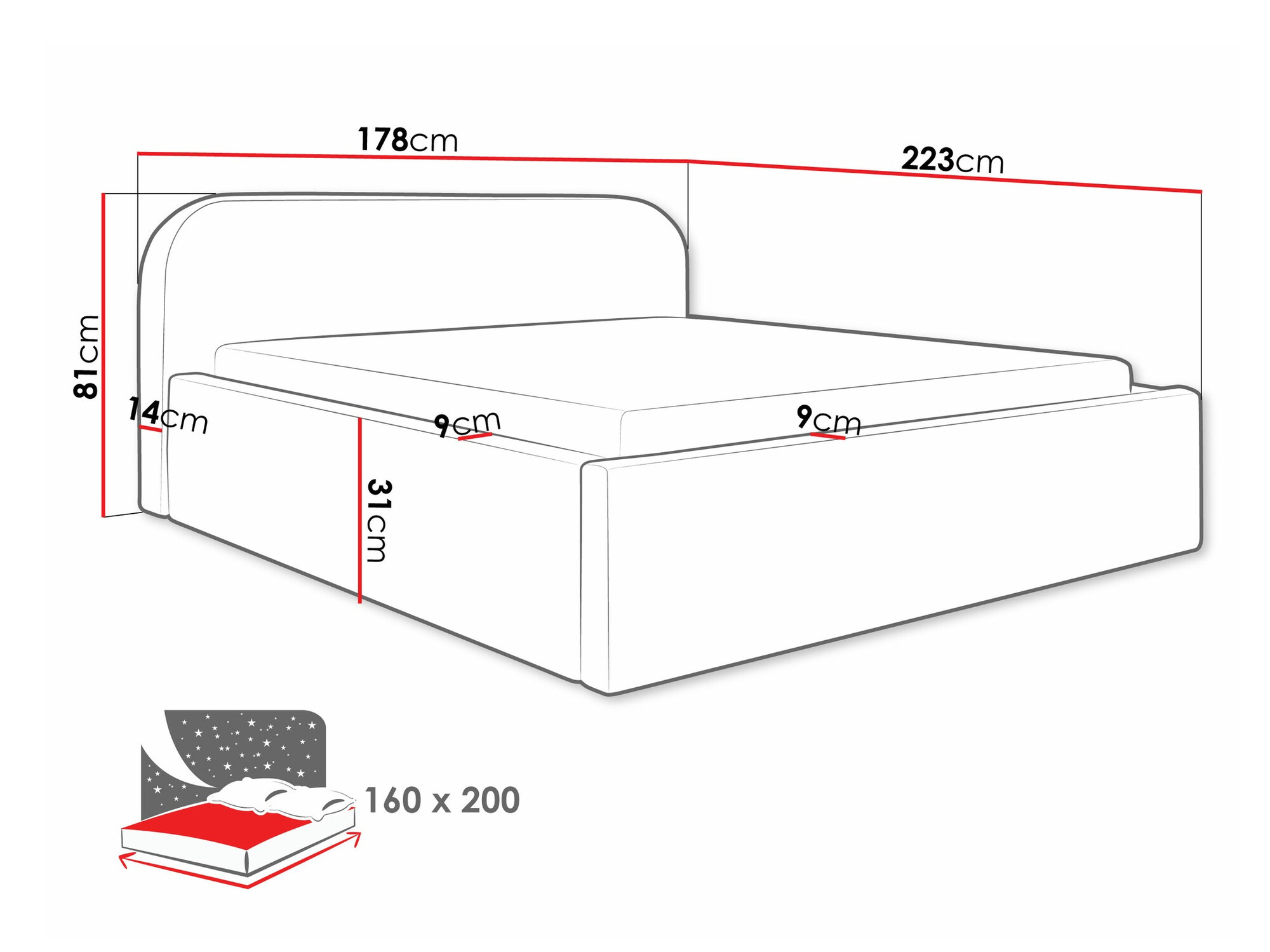 Bed Comfivo Inventio (Abriamo 03)