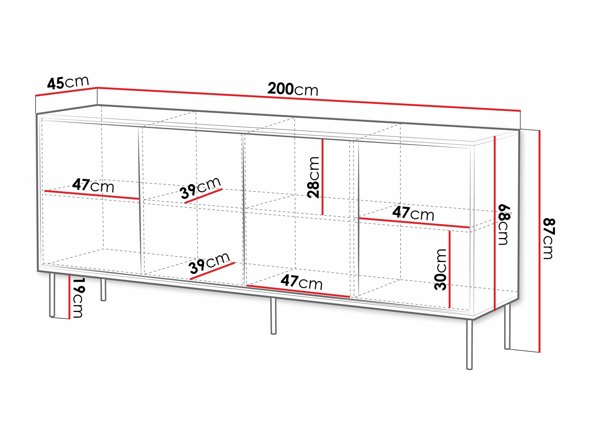 Dressoir Charlotte 208 (Kasjmier)