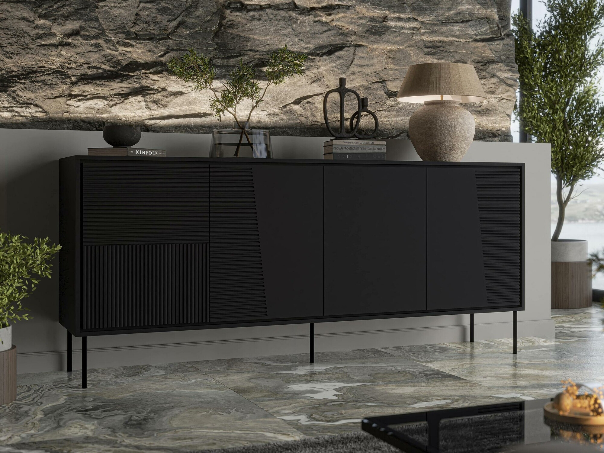 Dressoir Charlotte 208 (Zwart)