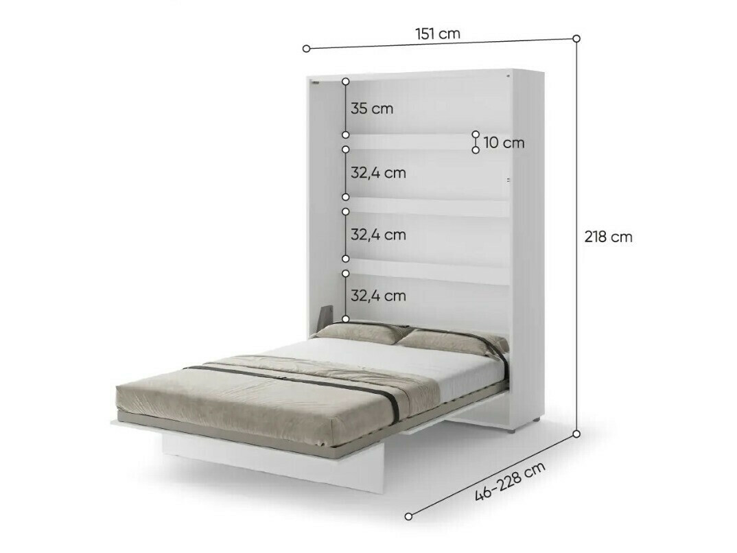 Muurbed Concept Pro Lenart Levfere 138 (Artisan eiken + Beige)