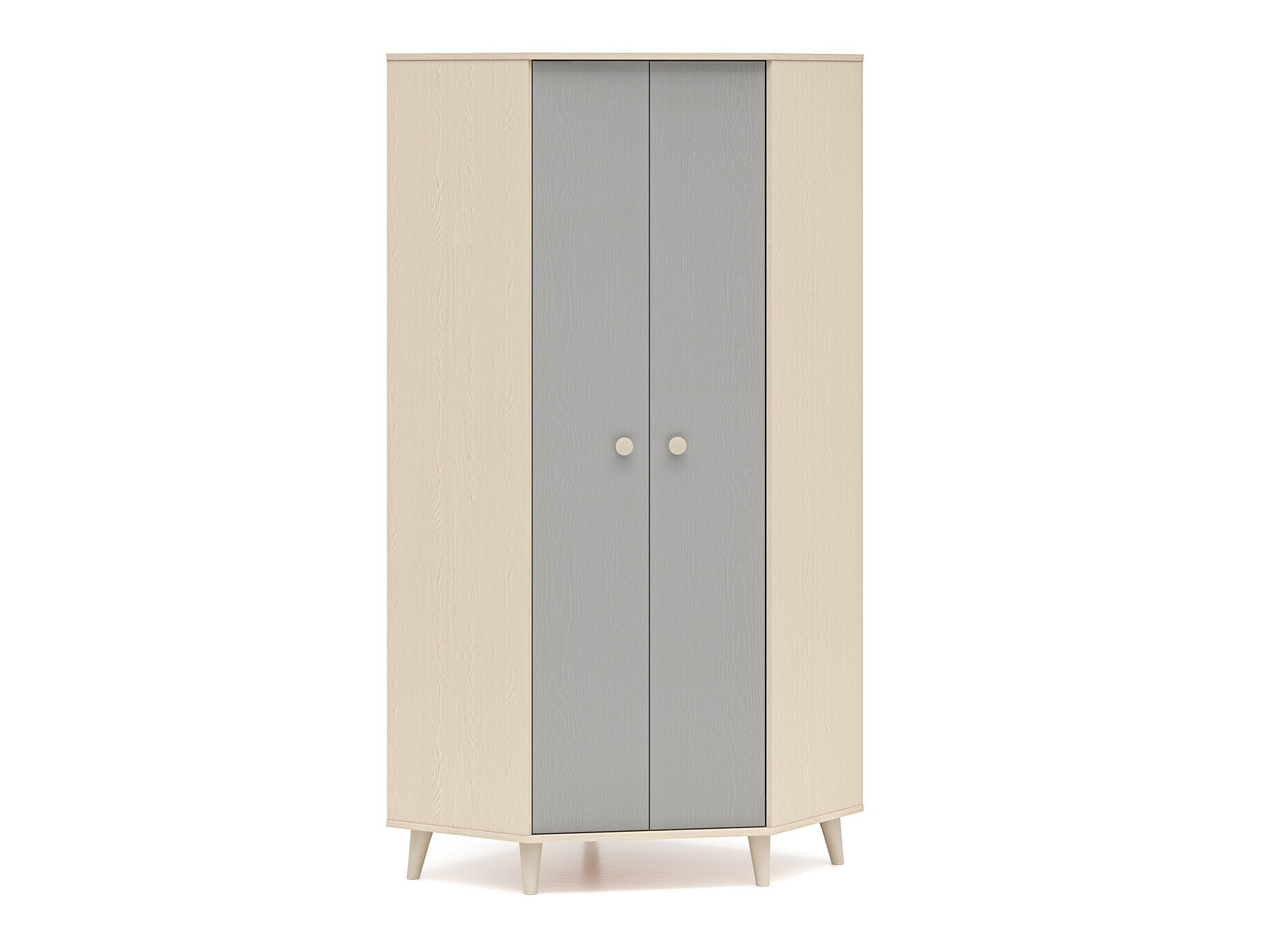 Hoekkledingkast Tortoli 100 (Grijs)