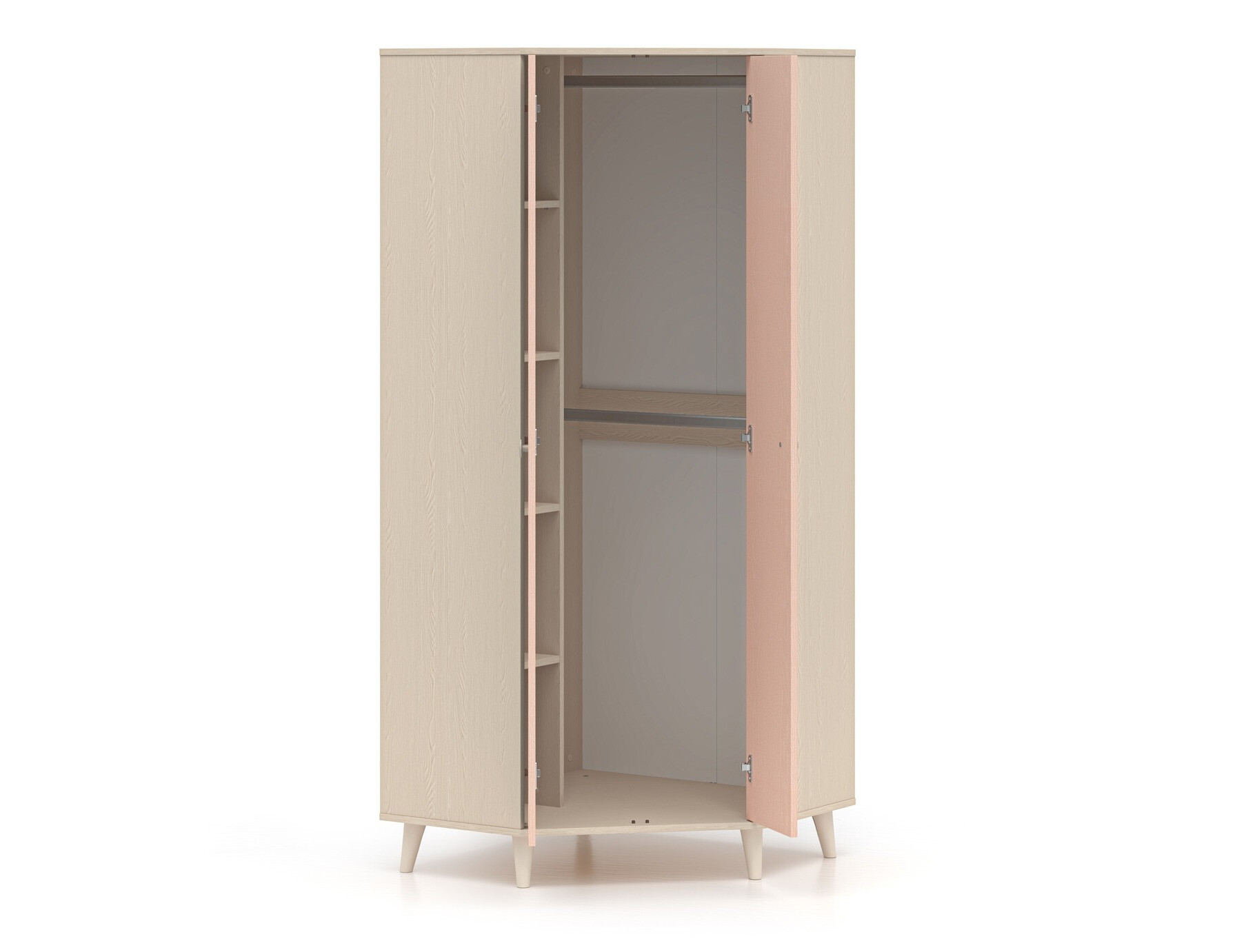 Hoekkledingkast Tortoli 100 (Roze)