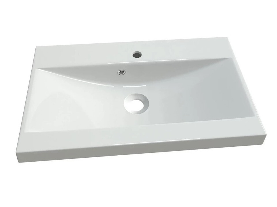 Badkamerset Sarasota 123 (Wit + Grijs met glans)