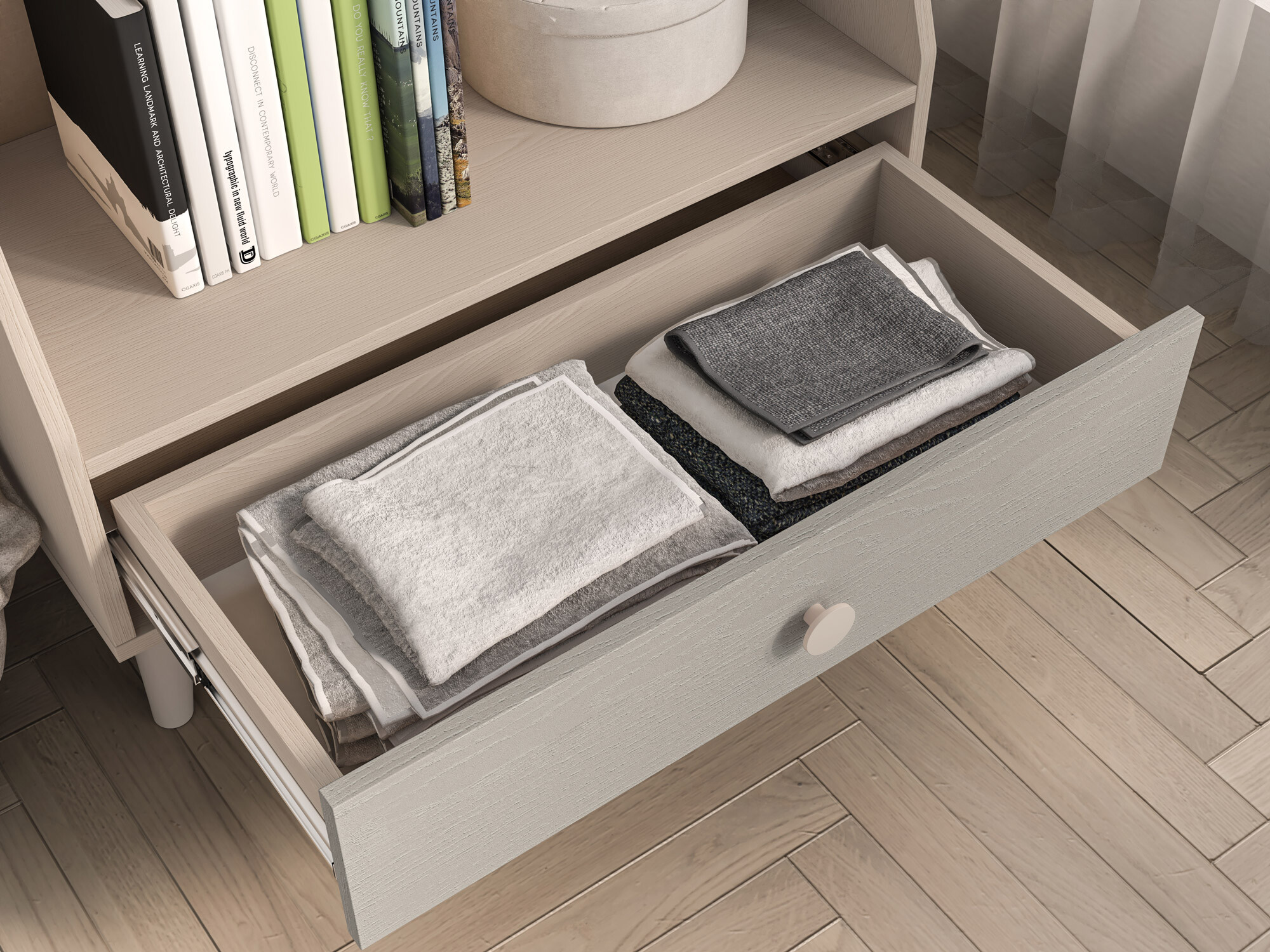 Boekenkast Tortoli 107 (Grijs)