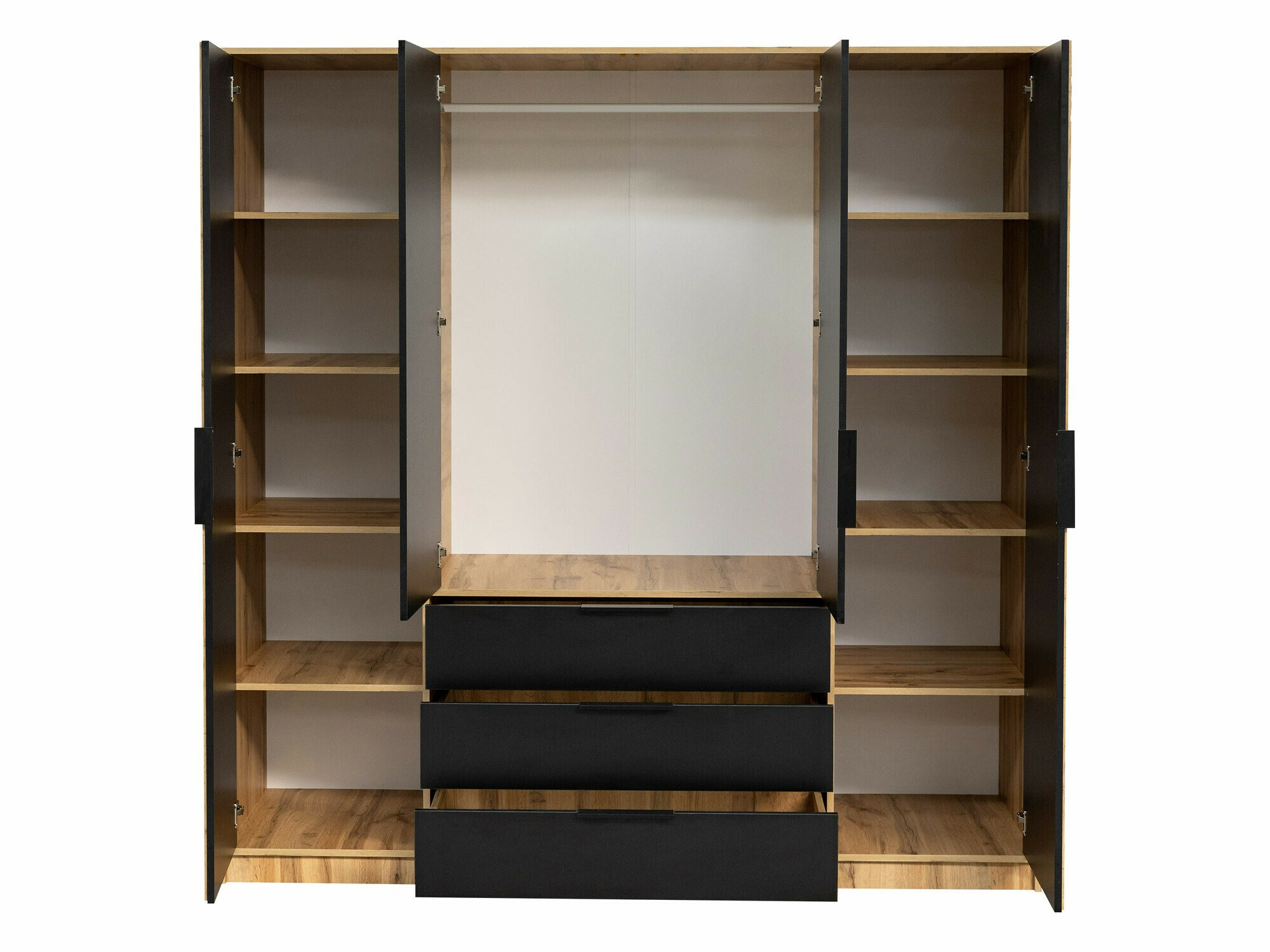 Kledingkast Collis II (Wotan eik + Zwart)