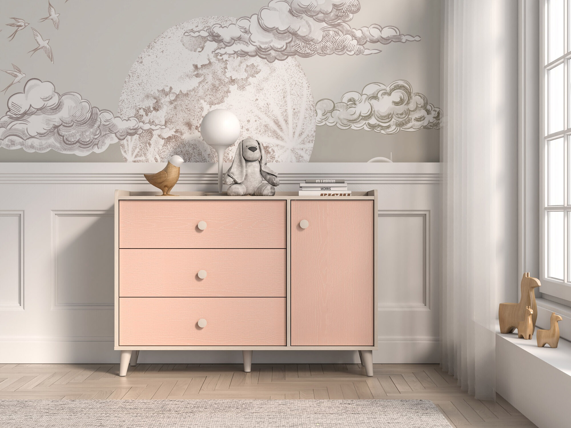 Ladekast Tortoli 104 (Roze)