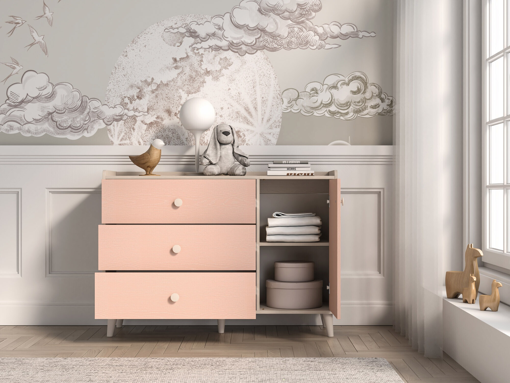 Ladekast Tortoli 104 (Roze)