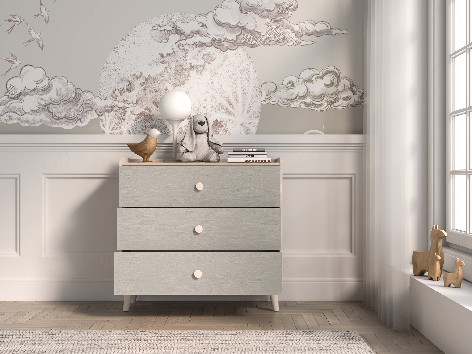 Ladekast Tortoli 105 (Grijs)